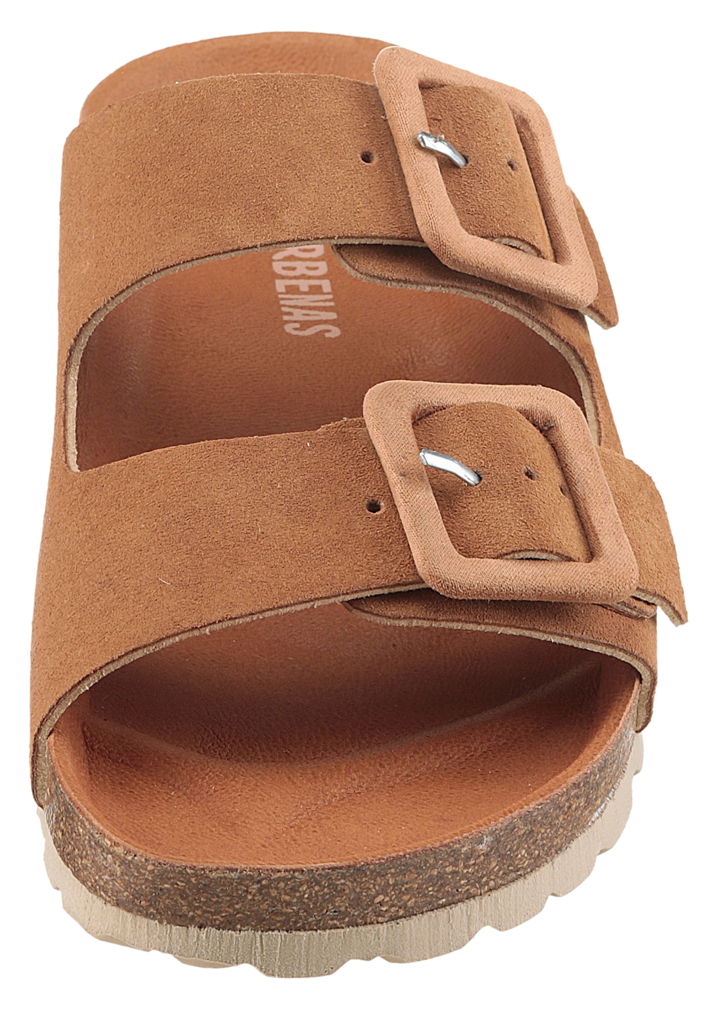 VERBENAS Pantolette »Randell Velour«, Sommerschuh, Schlappen, Hausschuh, Urlaubschuh mit Softfußbett