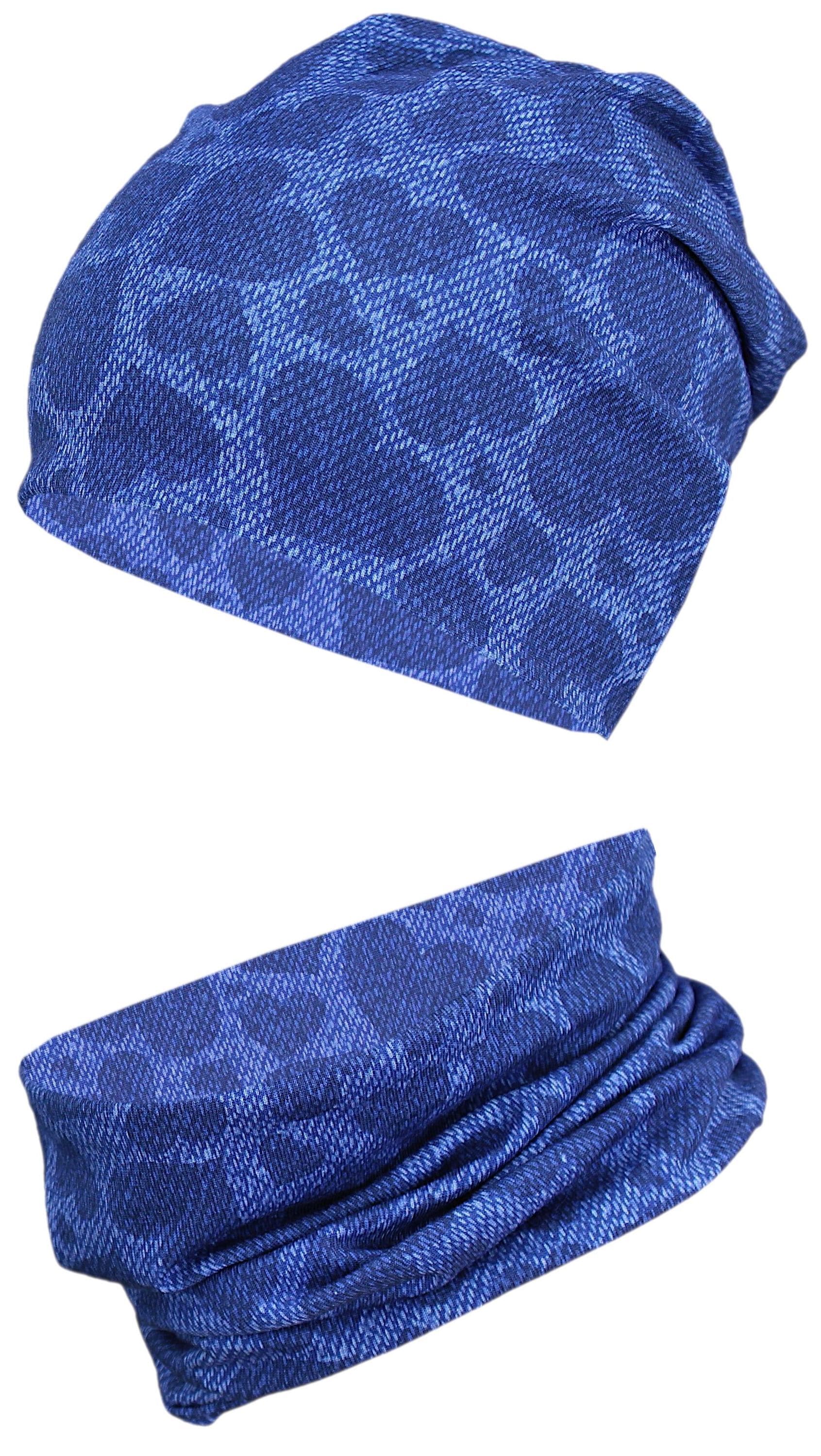 TupTam Beanie "Mütze Unisex Kinder Beanie Mütze Schlauchschal Set"