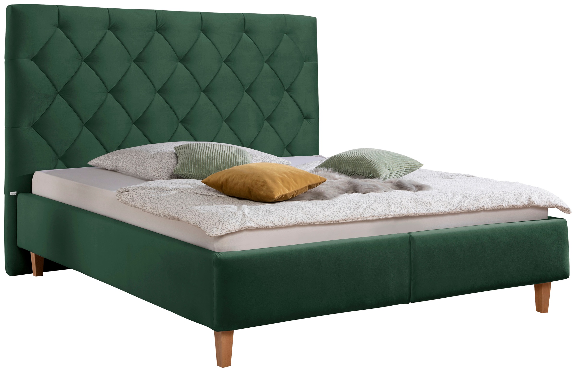 Guido Maria Kretschmer Home&Living Polsterbett »Sunley 140«, Kreuzsteppung, Kopfteilhöhe 142 cm, ohne oder mit Matratze/Lattenrost