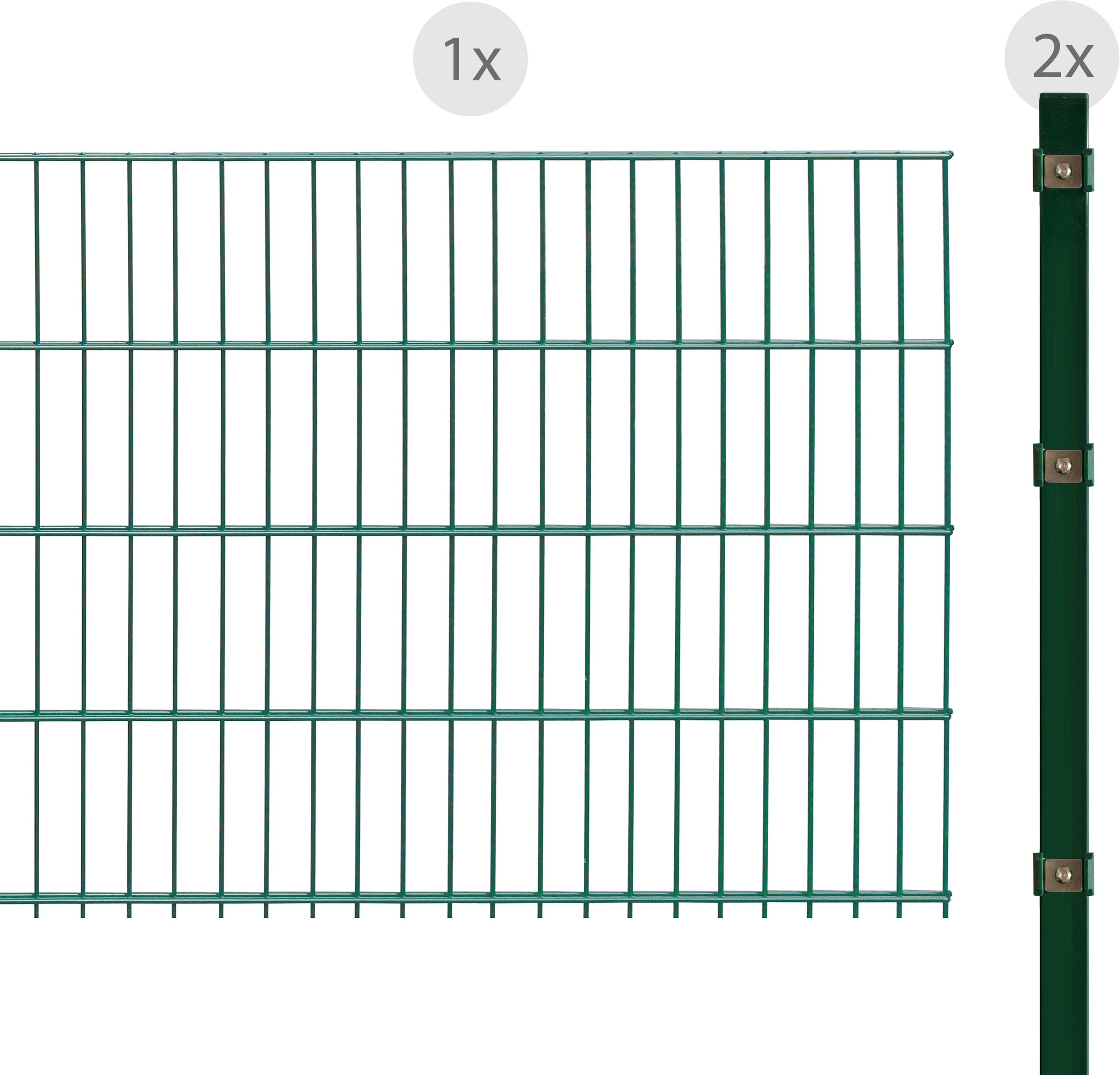 Doppelstabmattenzaun »ESSENTIAL 83 zum Einbetonieren«, Zaunhöhe 83 cm, Zaunlänge 2 - 60 m