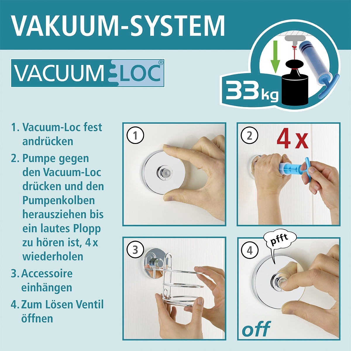 Duschablage »Vacuum-Loc BAUR Etagen Etagen«, | 2 auf 2 WENKO Raten