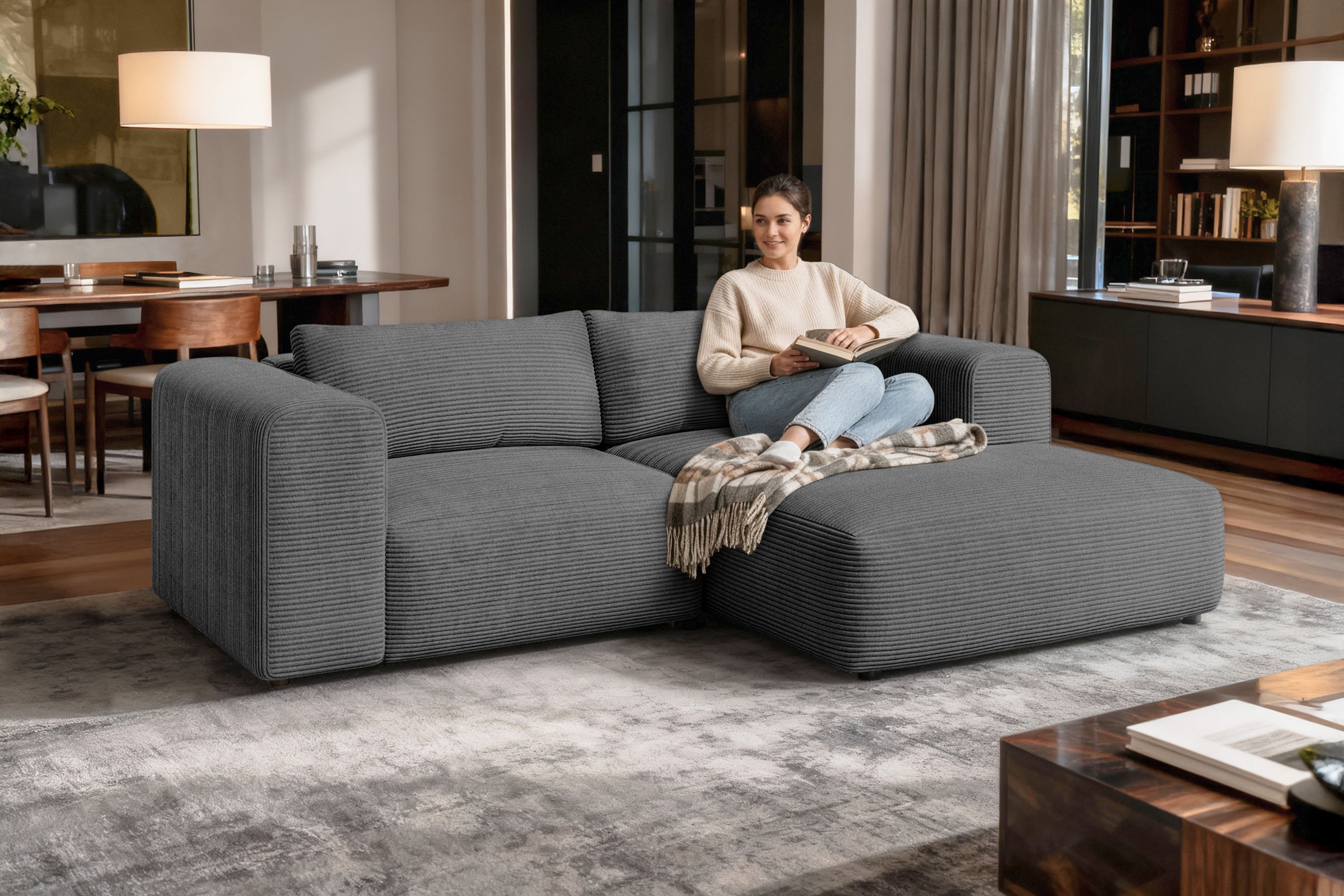 OTTO home Ecksofa "TIARRA Design-Sofa mit Ottomane recht/links bestellbar, günstig online kaufen