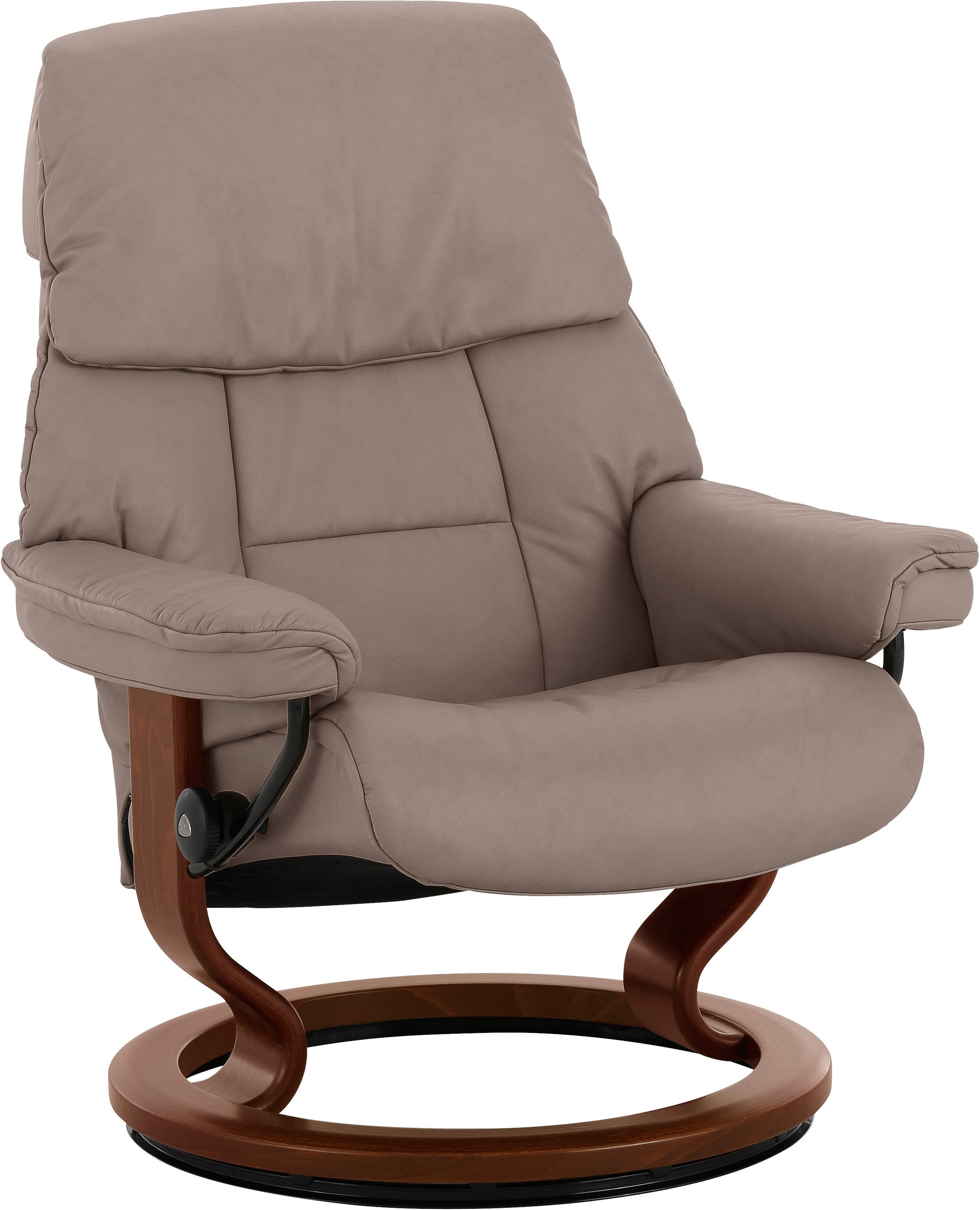 Relaxsessel STRESSLESS "Ruby", braun (mole batick), B:79cm H:98cm T:76cm, Leder BATICK: BATICK ist ein leicht korrigiertes, durchgefärbtes und genarbtes Möbelleder, bei dem die meisten Unebenheiten und Spuren in der Regel entfernt wurden.;Leder PALOMA: PA