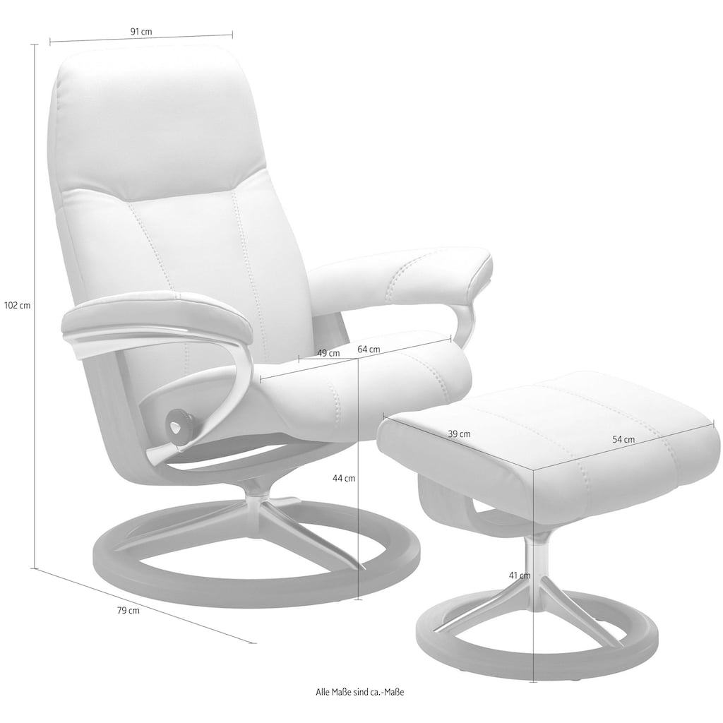 Stressless® Relaxsessel »Consul«, (Set, Relaxsessel mit Hocker)