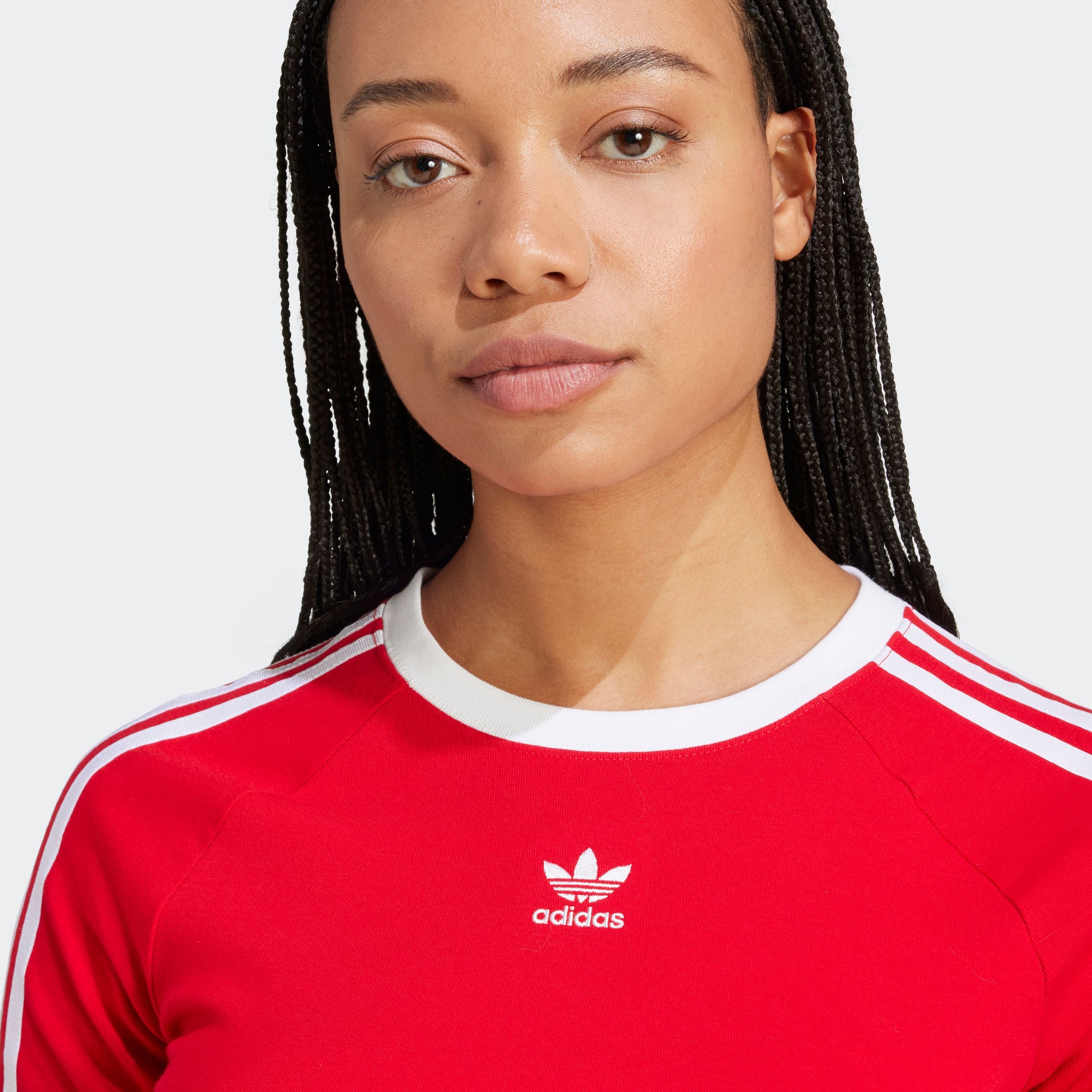 adidas Originals T-Shirt »3 S BABY TEE«, Cropped drei Streifen Shirt