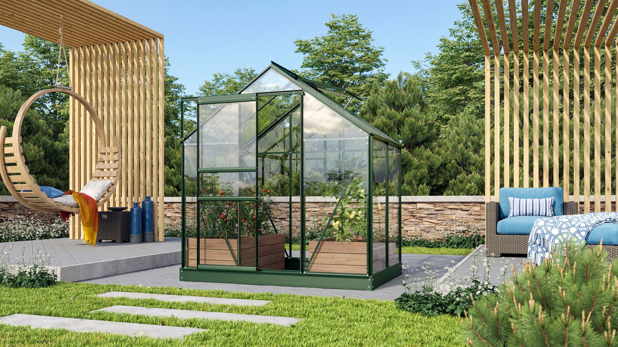 Vitavia Gewächshaus »Venus 2500« Alu-Profile, 3 mm Sicherheitsglas