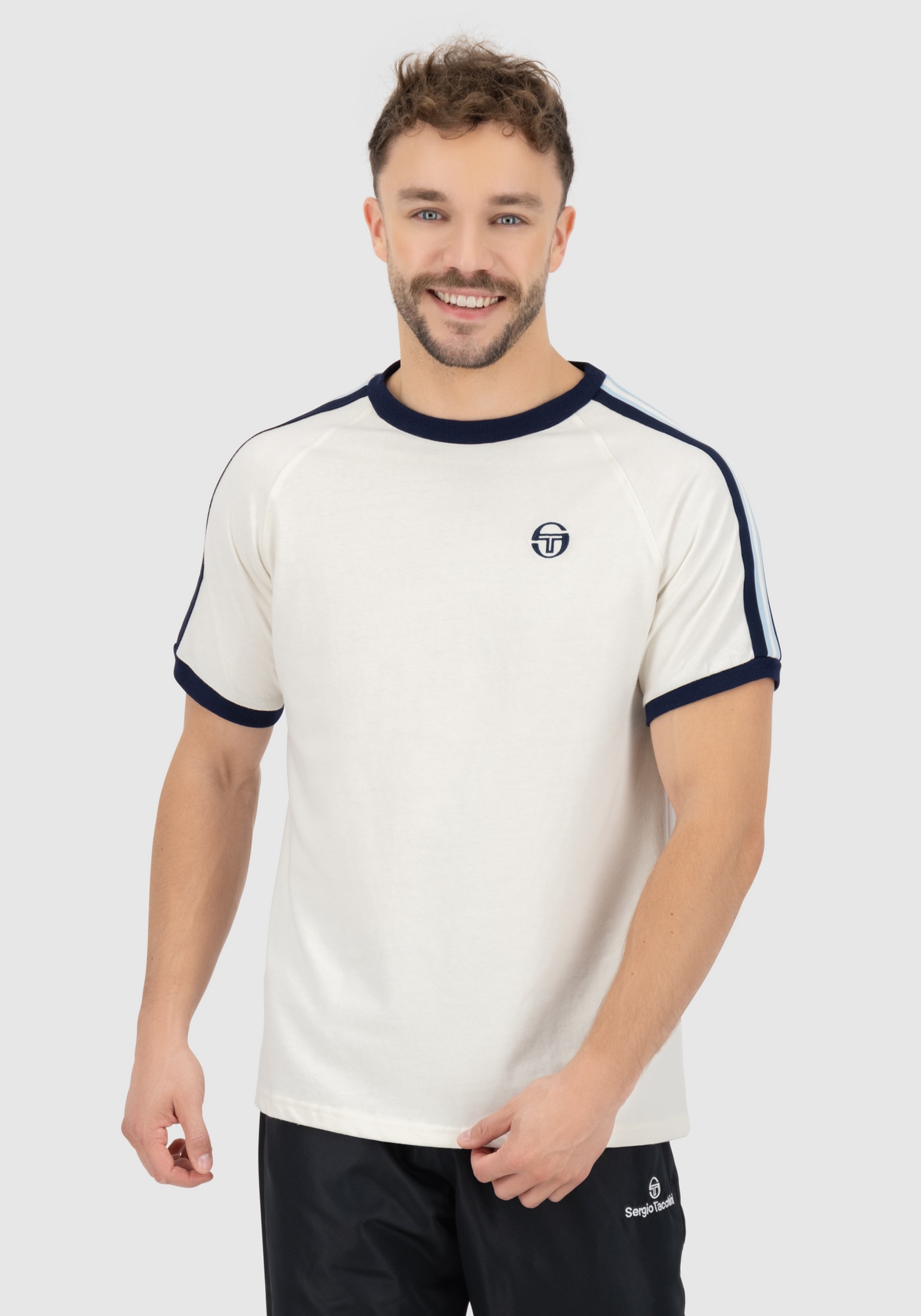 Sergio Tacchini T-Shirt »HADOW RINGER T SHIRT Herren«, T-Shirt Herren, leichtes Kurzarmshirt, Sporttrikot, Outdoor, Sale