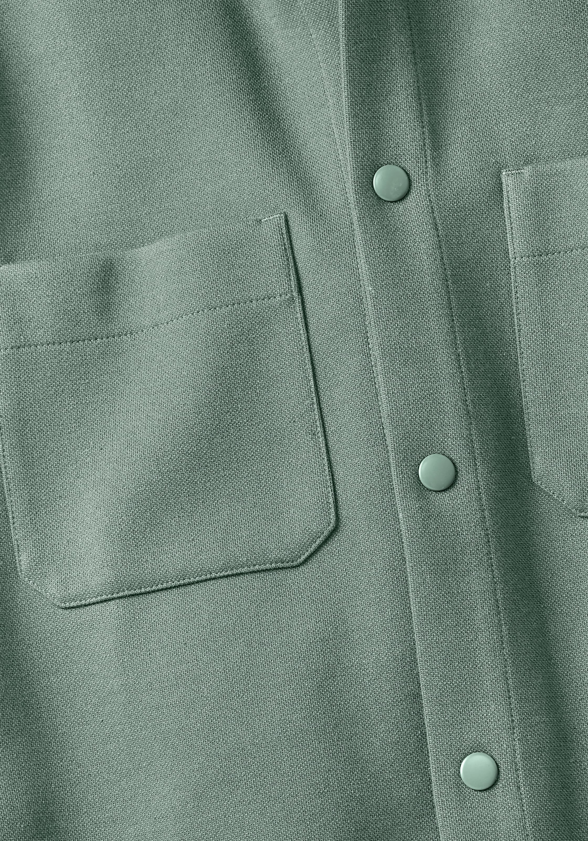 John Devin Hemdjacke », Overshirt aus weicher Piqué-Qualität«, Knopfleiste mit Druckknöpfen