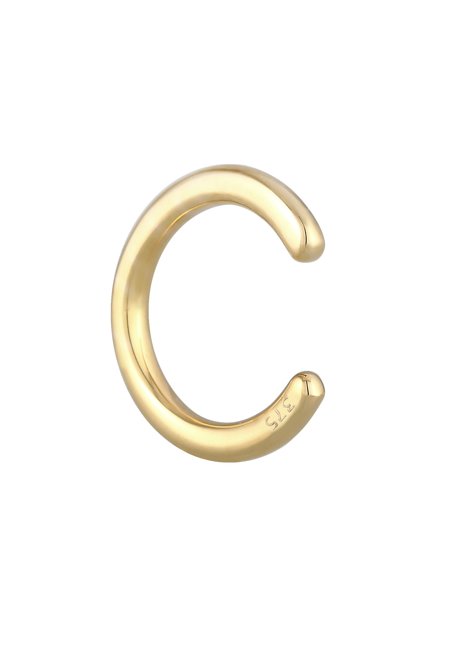Elli Premium Single-Ohrhaken »Earcuff Ohrklemme Basic Trend 375 Gelbgold«