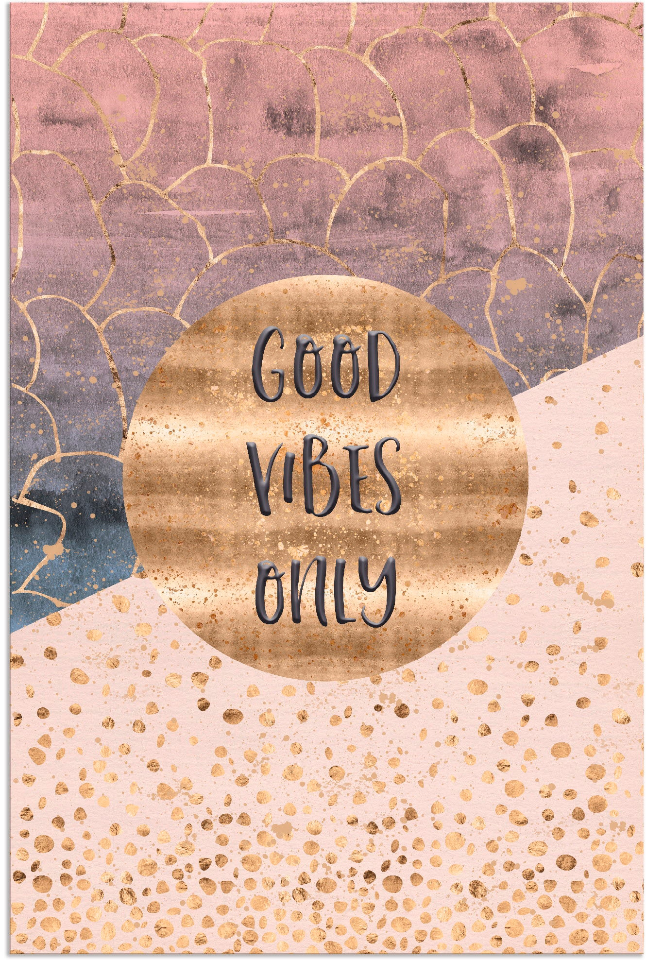 Artland Alu-Dibond-Druck "Nur gute Schwingungen" Sprüche & Texte 1 Stk. tlg günstig online kaufen