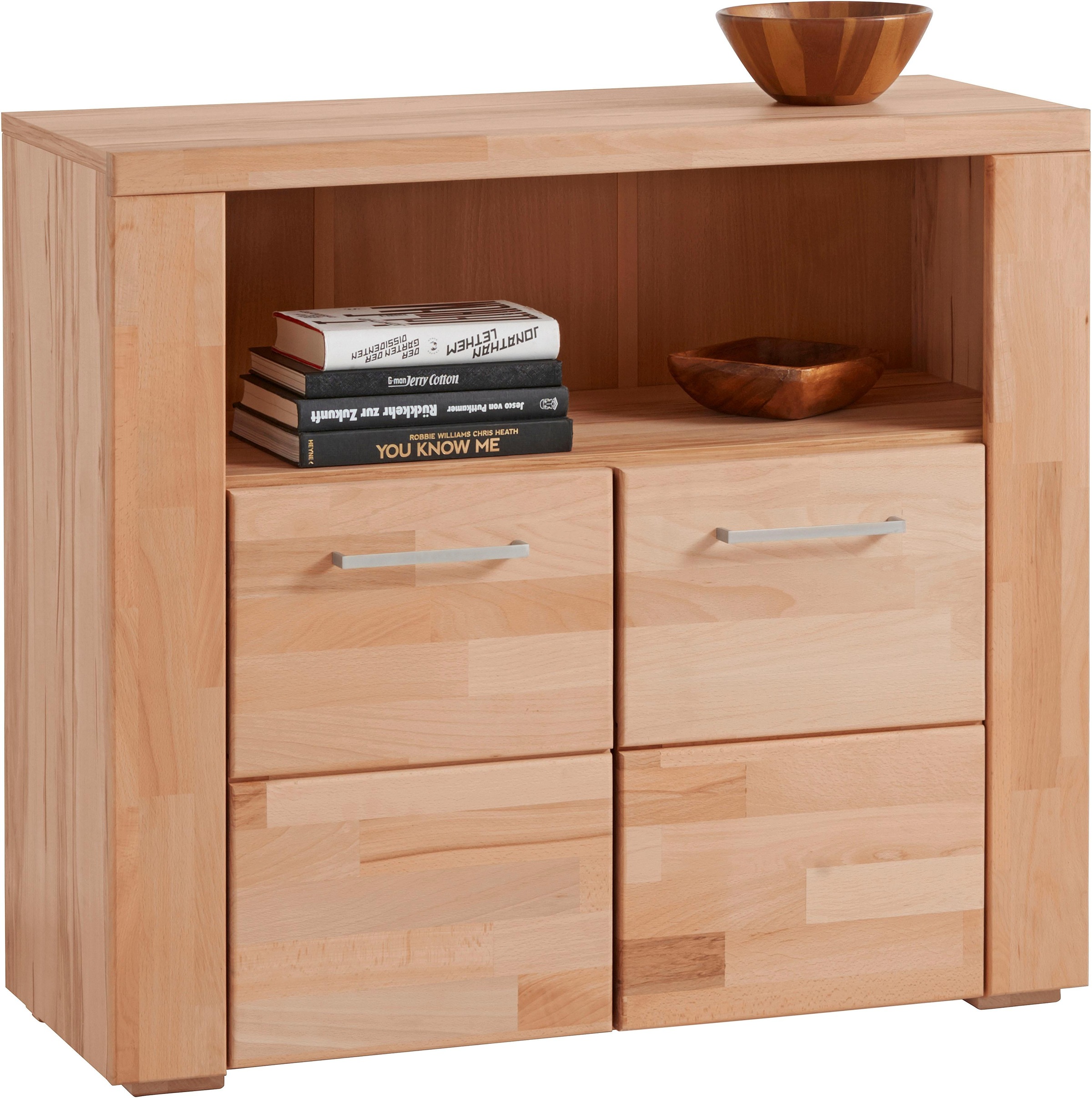 Home affaire Kommode "Celle,90cm breit,35 cm tief, Fronten Massivholz", Hol günstig online kaufen