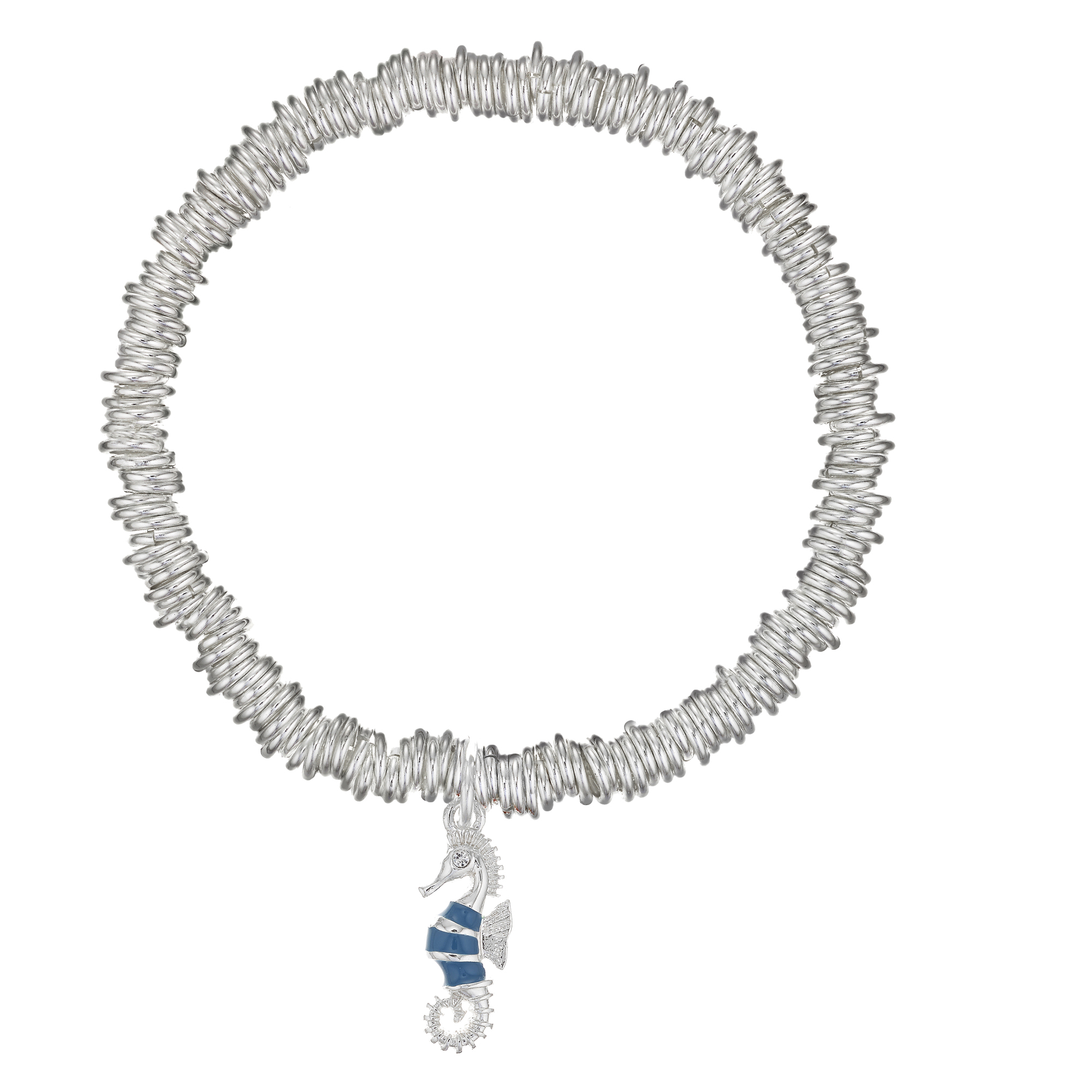 Armband »Messing silberfarben Stretch Seepferdchen«