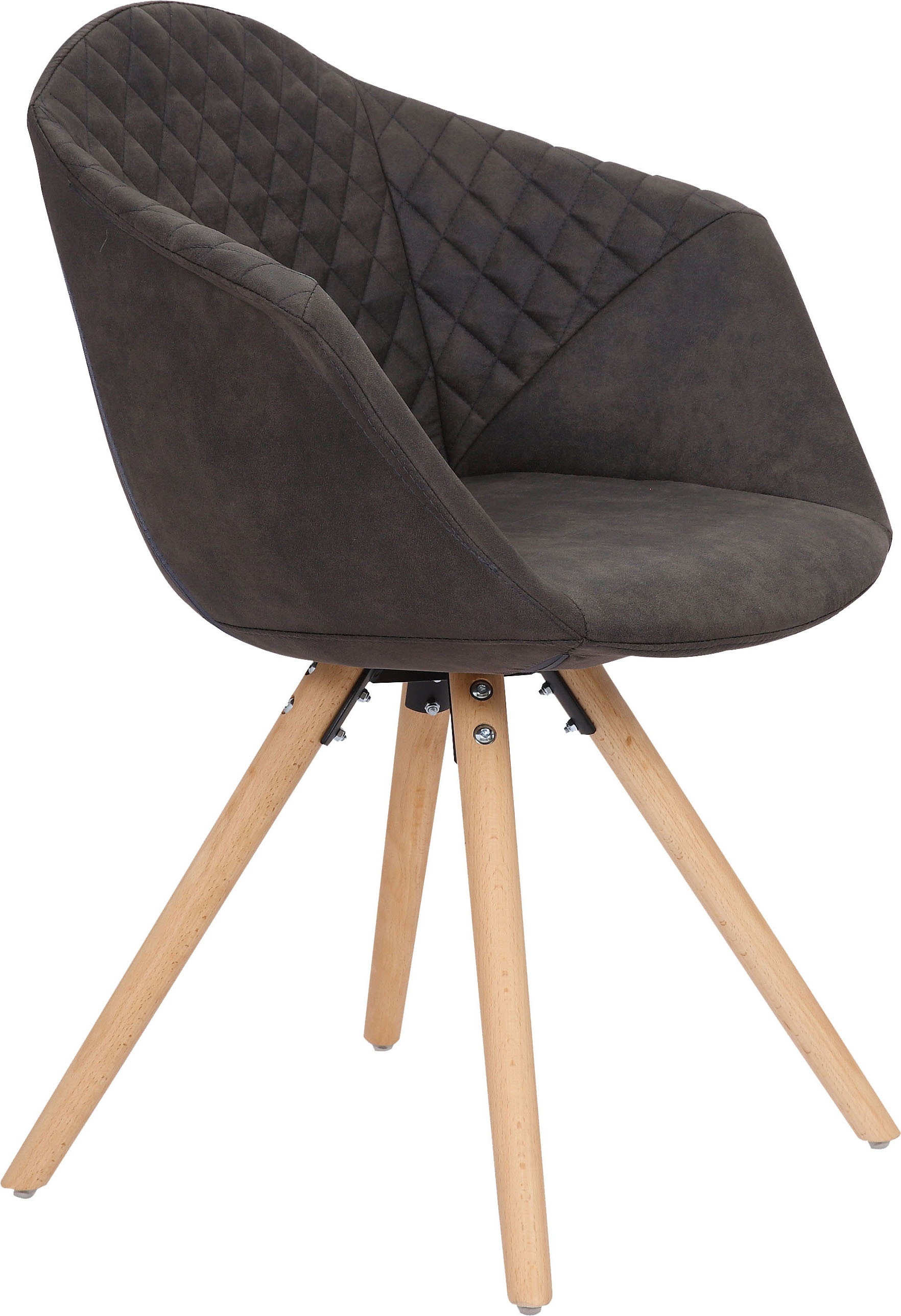 Kayoom Polsterstuhl »Stuhl Chadwick 110 2er-Set, stilvolles Design, in Naturfarben gehalten«, (Set), 2 St., bequem, Holzbeine, weich gepolstert, stilvolles Design