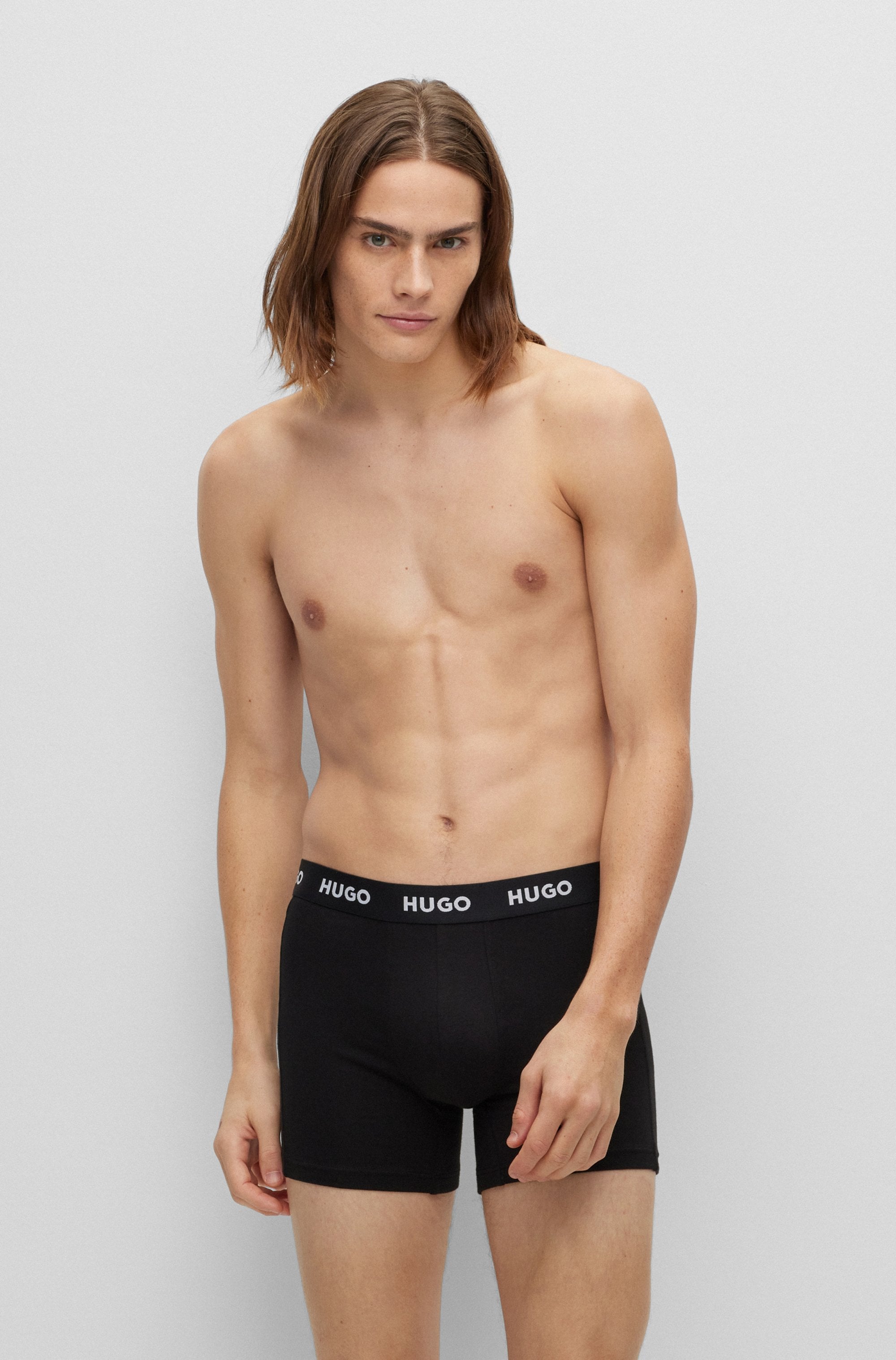 HUGO Underwear Boxer »BOXERBR TRIPLET PACK«, (3 St.), mit HUGO Logo-Elastikbund