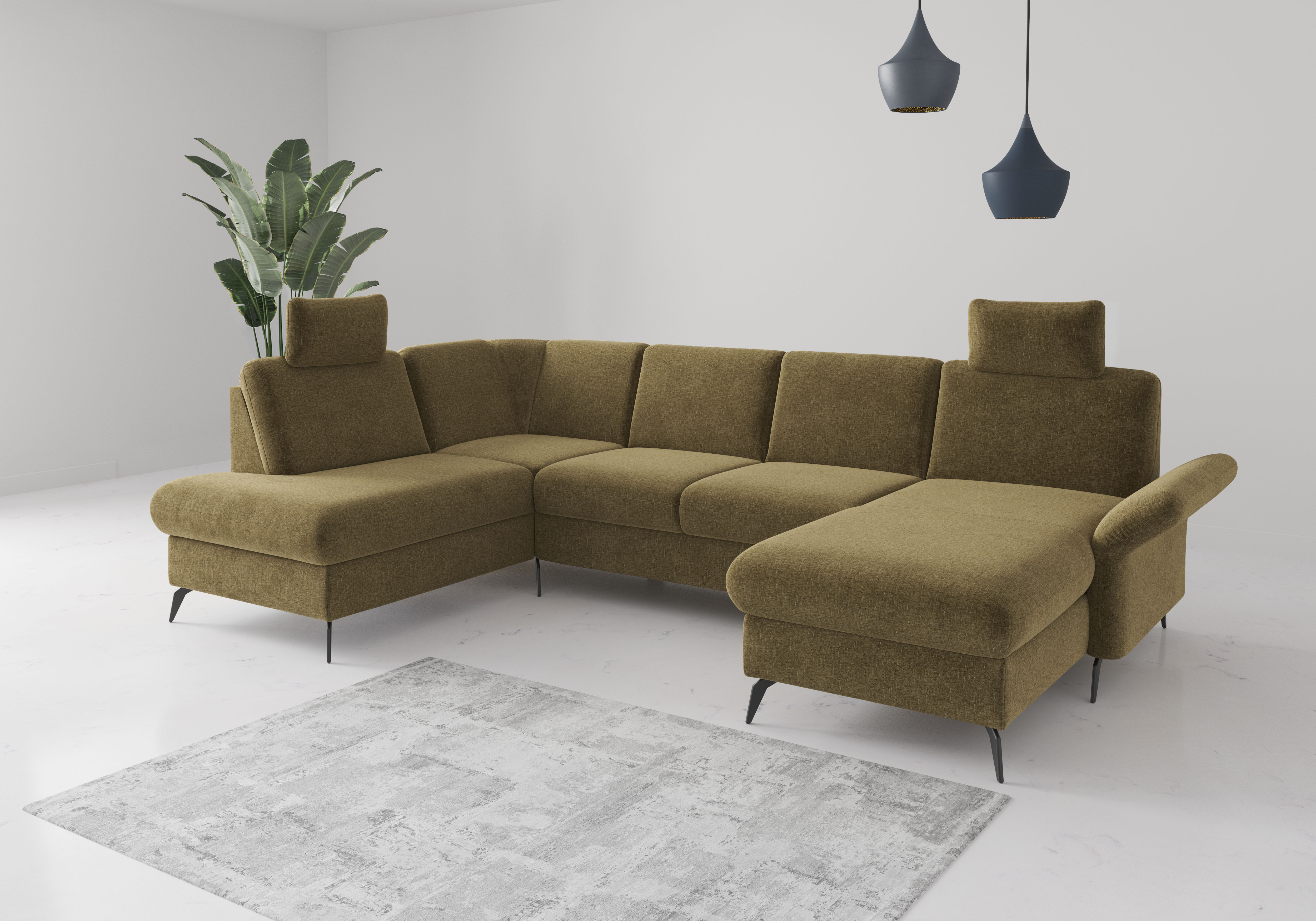 OTTO home Wohnlandschaft "Rochelle" wahlweise mit Schlaffunktion, Bettkasten und Armteilverstellung
