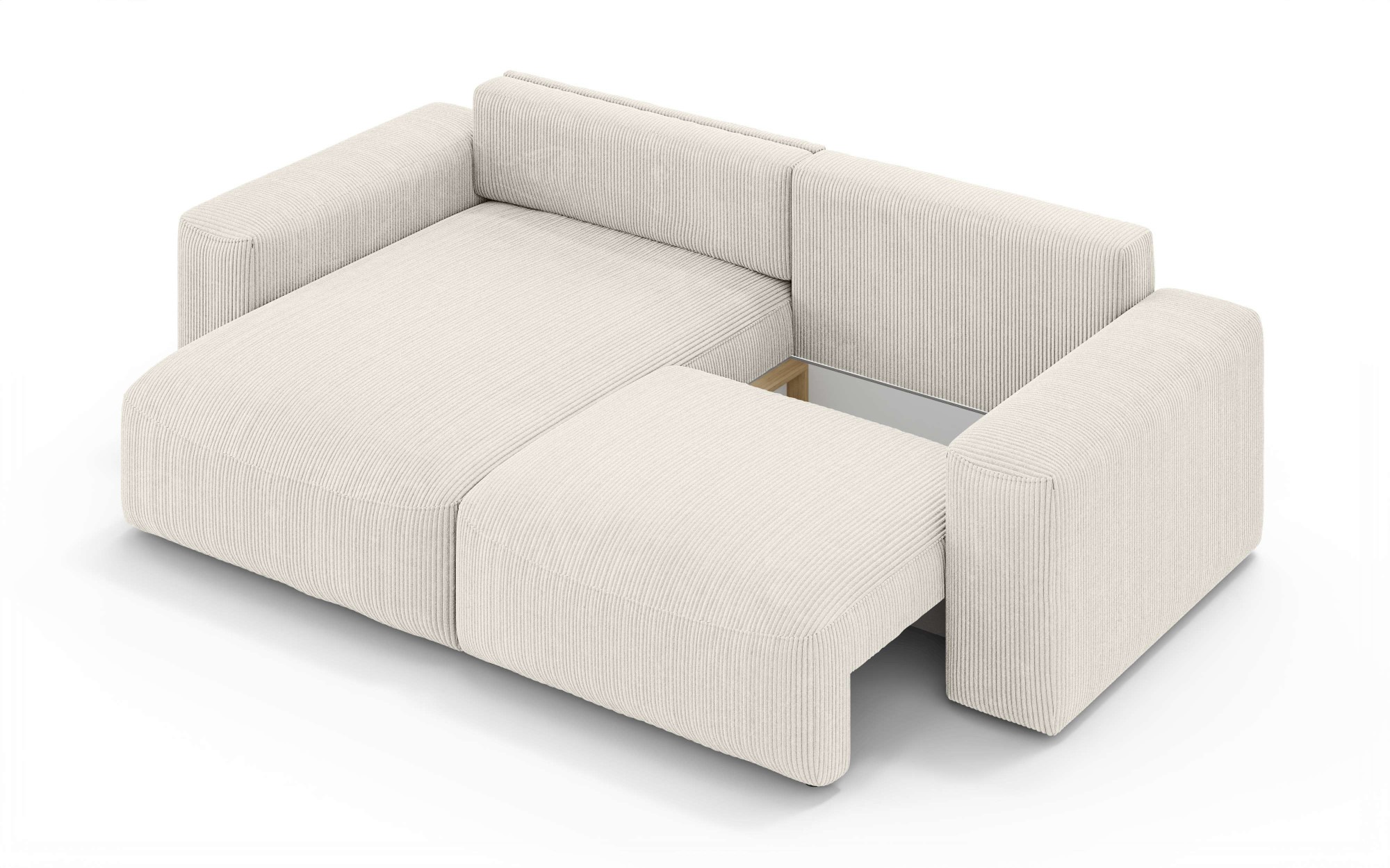 OTTO home Ecksofa »MATTS Schlafsofa mit Bettkasten, Maße B/T/H: 265/159/89 cm«, L-Form mit Recamiere rechts oder links, hoher Sitzkomfort
