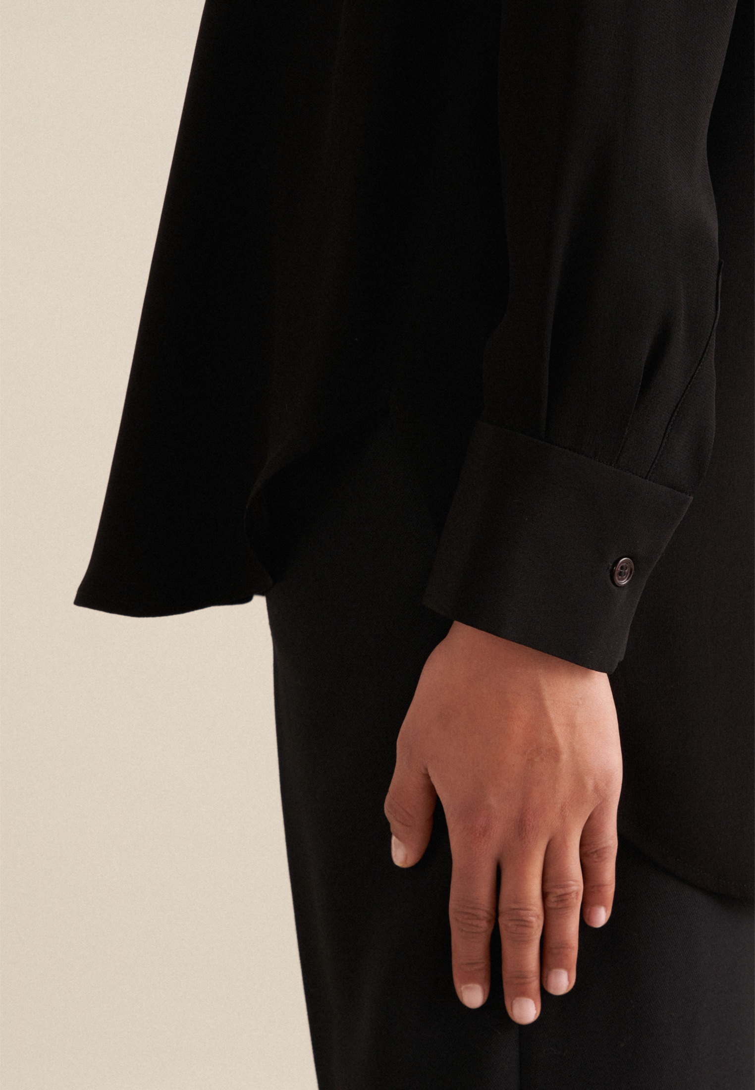 seidensticker Longbluse »Schwarze Rose«, Langarm Kragen Uni