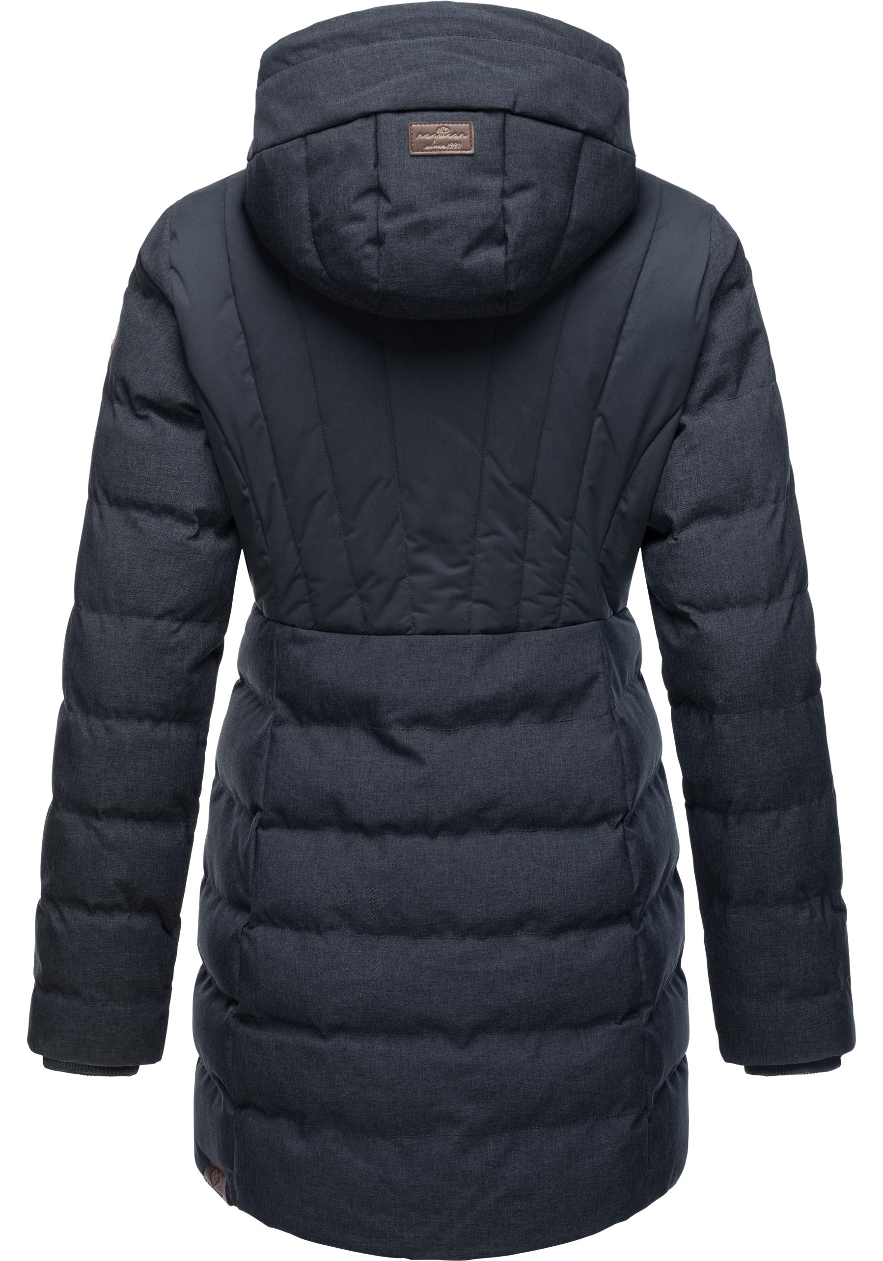 Ragwear Winterjacke »Ashanta Block«, mit Kapuze, stylischer, gesteppter Winterparka mit gefütterter Kapuze