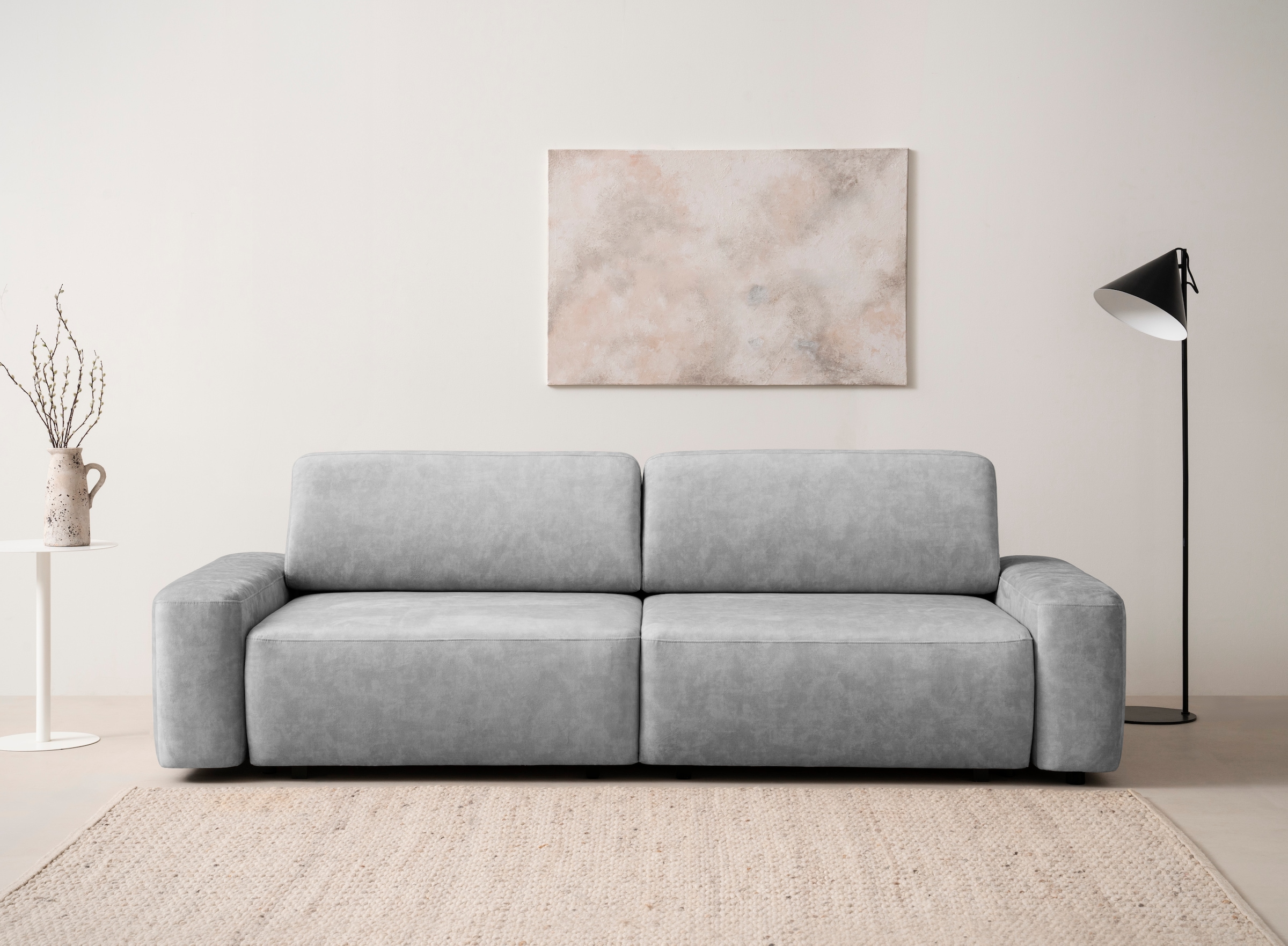 Home affaire 3-Sitzer "TORGE (257cm), Sofa,Schlafsofa in Cord, Samtvelours, günstig online kaufen