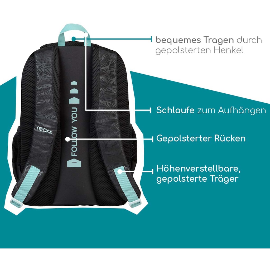 neoxx Schulrucksack »Fly, Queen of the Nite«, Reflektionsnaht