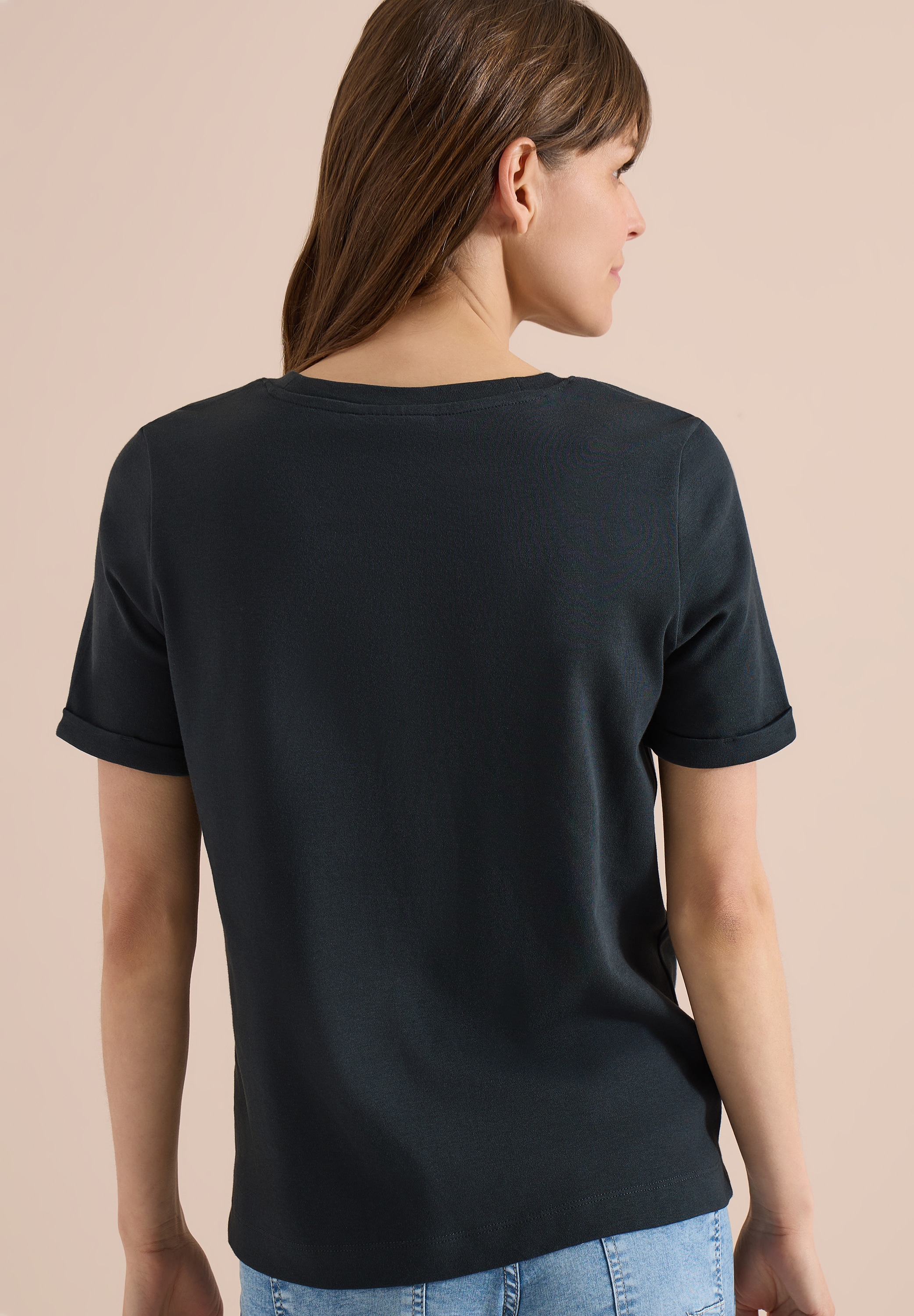 Cecil Kurzarmshirt Sommershirt mit Stickerei