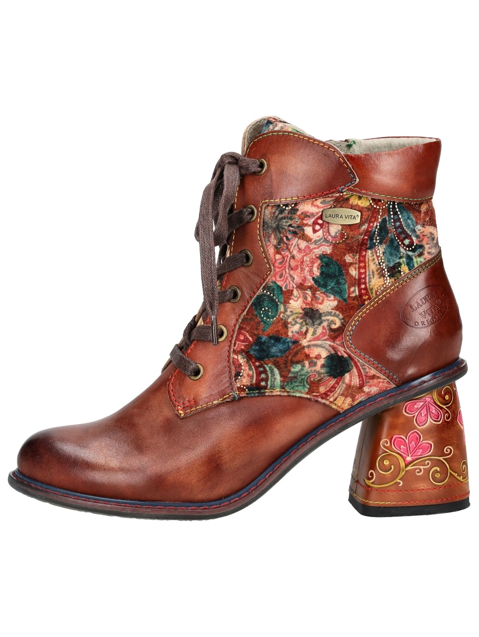 LAURA VITA Schnürstiefelette "LAURA VITA Stiefelette Leder/Textil" günstig online kaufen