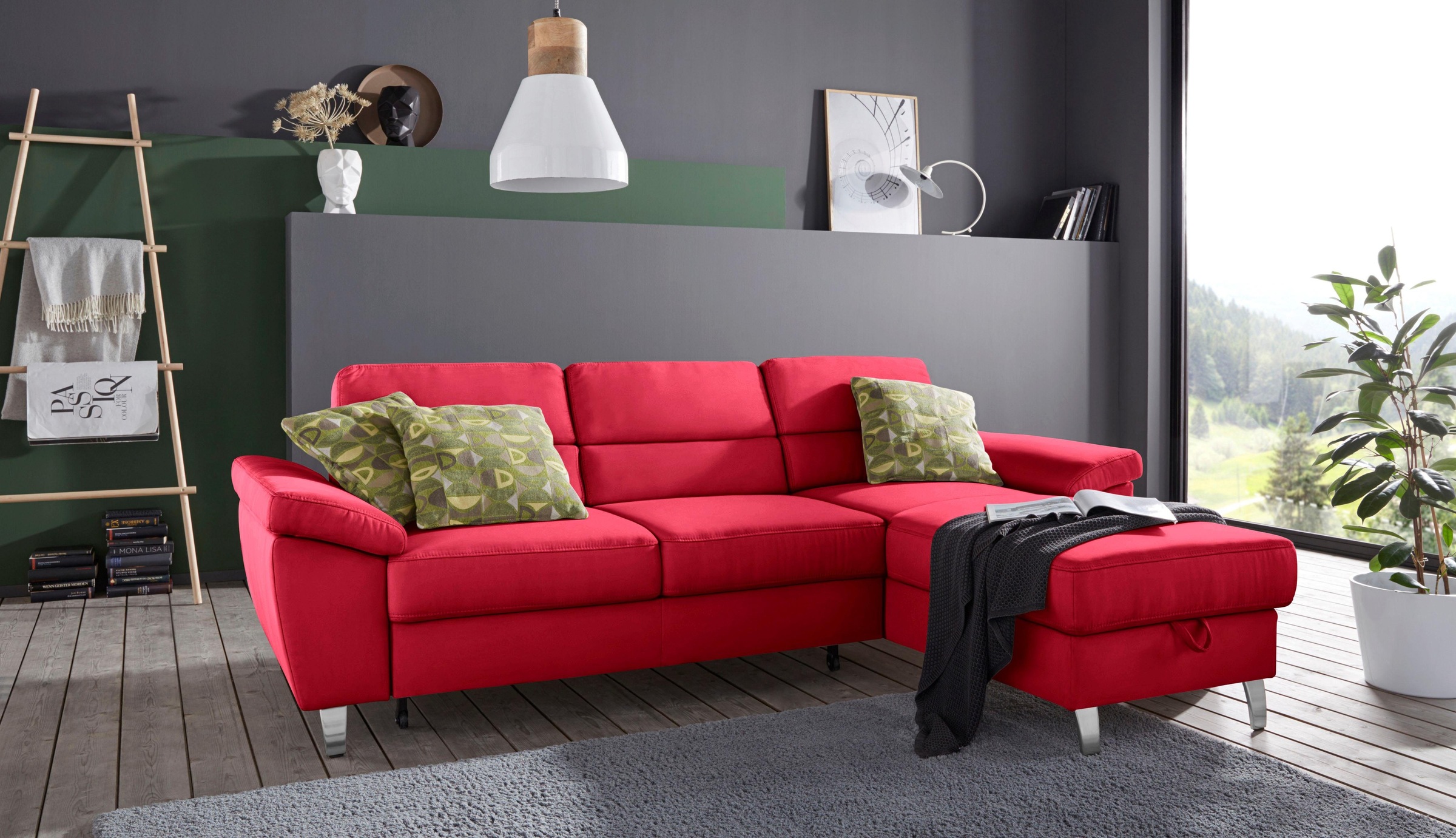 sit&more Ecksofa "Sorano L-Form", wahlweise mit Bettfunktion und Bettkasten günstig online kaufen