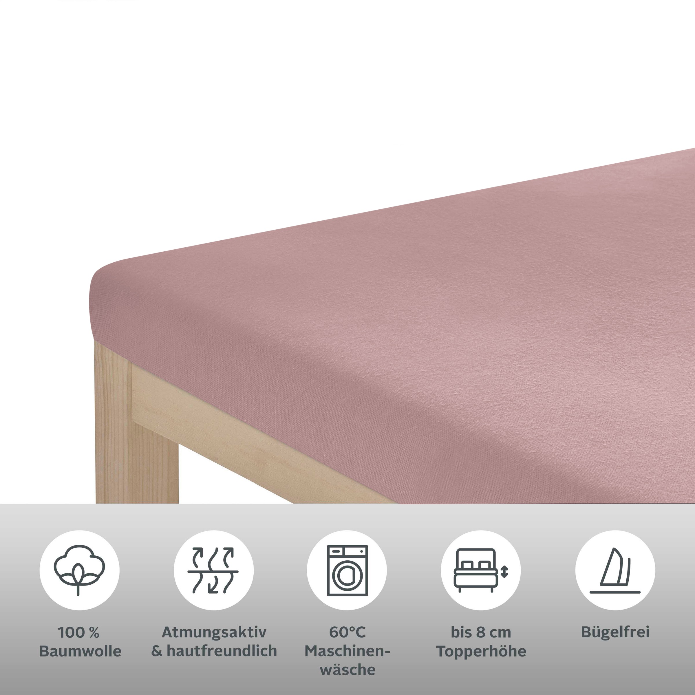 OTTO home Spannbettlaken "Physalis Topper Comfort, in Gr. 90x200, 140x200 o günstig online kaufen