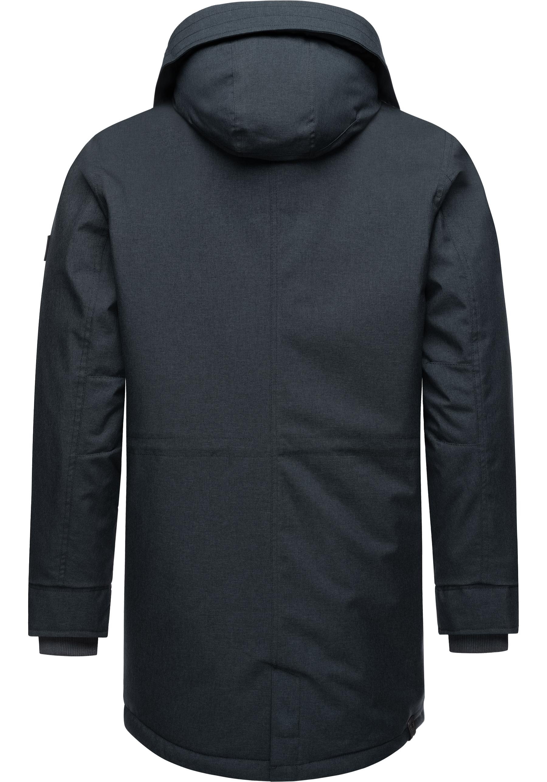 Ragwear Kurzmantel »Mr Smithem YOUMODO«, wasserdichte lange Herren Winterjacke mit Kapuze