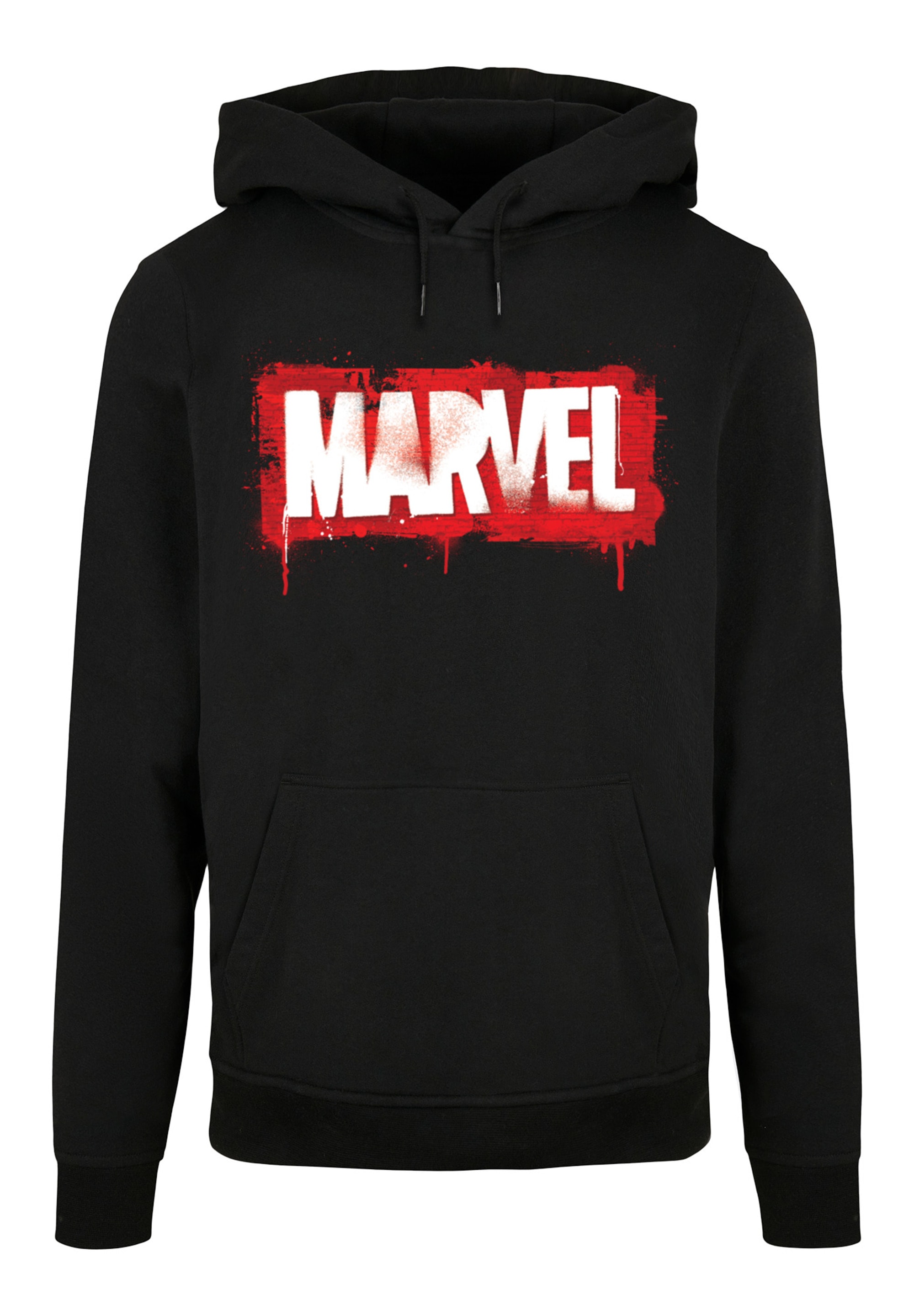 F4NT4STIC Rundhalspullover "F4NT4STIC Herren Marvel Spray Logo with Basic Hoody"