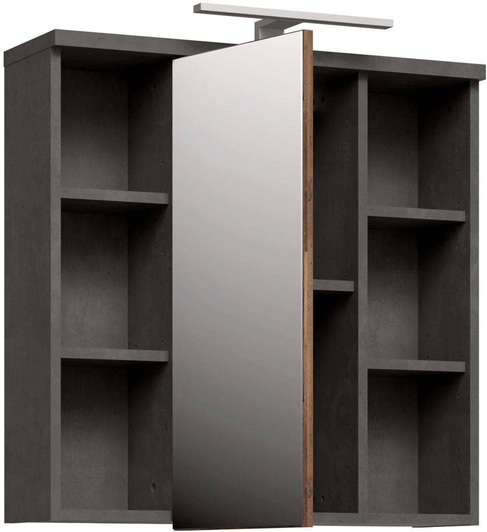 FORTE Spiegelschrank »Veris«, Spiegelhängeschrank, Beleuchtung, Stauraum