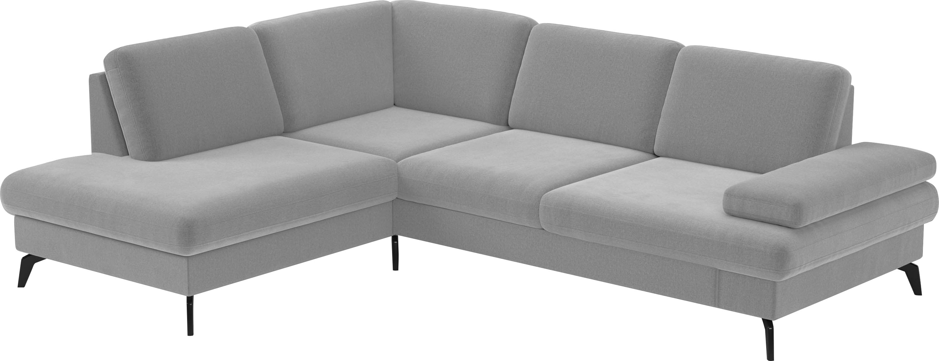 sit&more Ecksofa "Morris L-Form, inkl. Sitztiefenverstellung" wahlweise mit Armteilverstellung, Schlaffunktion & Bettkasten