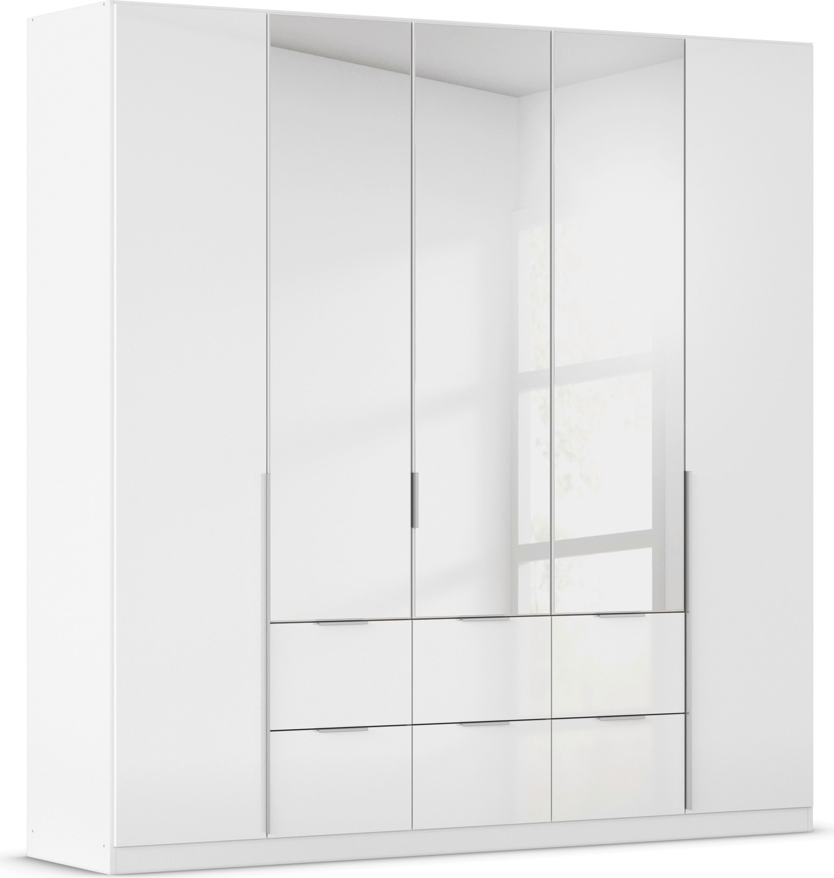 OTTO home Drehtürenschrank "Kleiderschrank Schrank Garderobe AGORDO mit Dekor- oder Hochglanzfront" in zwei Griff-Farben, Breiten 91-360 cm, mit Außenschubkästen, in 7 Breiten und 2 Höhen MADE IN GERMANY