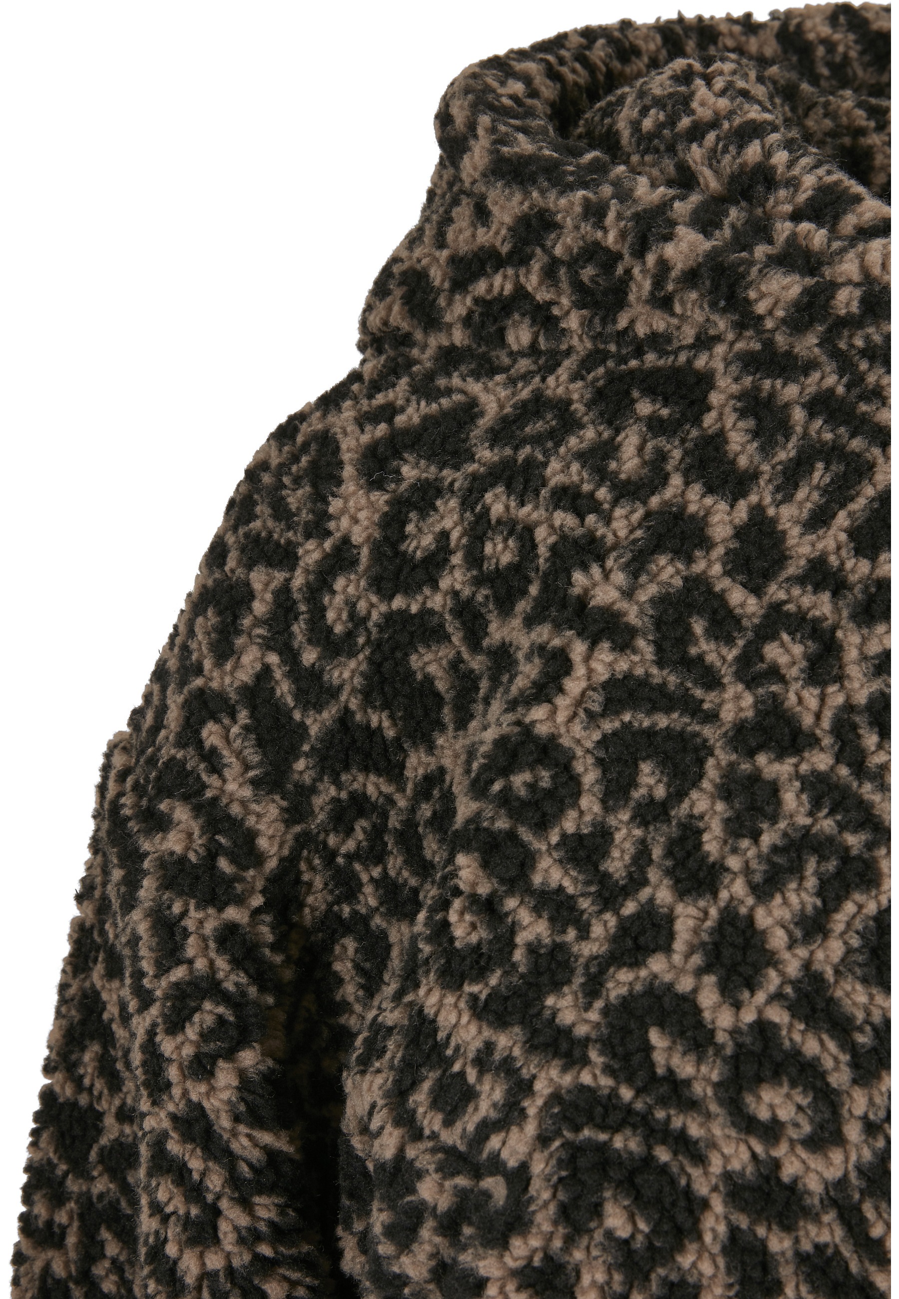 URBAN CLASSICS Langmantel »Urban Classics Damen Ladies Short Oversized AOP Sherpa Jacket« 1 Stk.