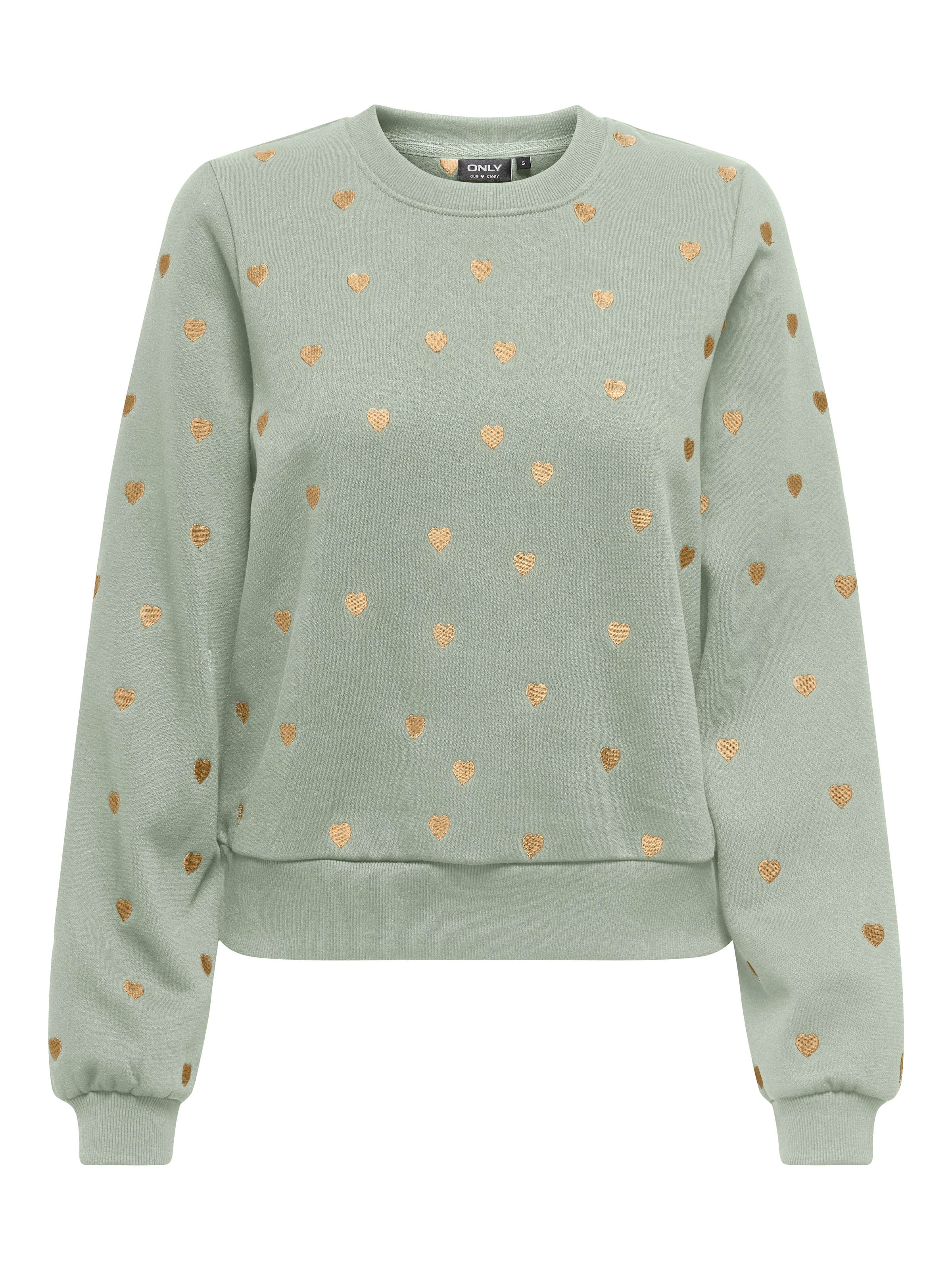 ONLY Sweatshirt "ONLATIKA L/S O-NECK GLITTER EMB. BOX SWT" günstig online kaufen