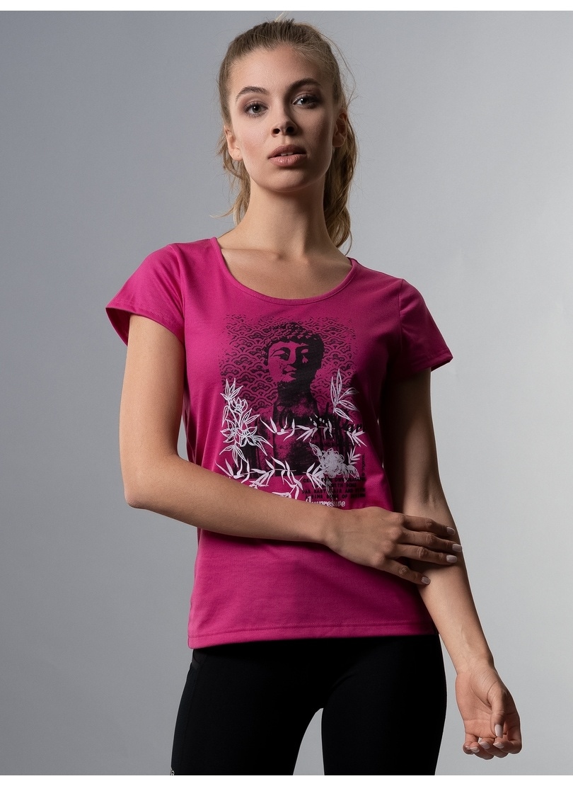 Trigema T-Shirt »TRIGEMA T-Shirt Slim Fit mit Buddha-Print«, (1 tlg.)