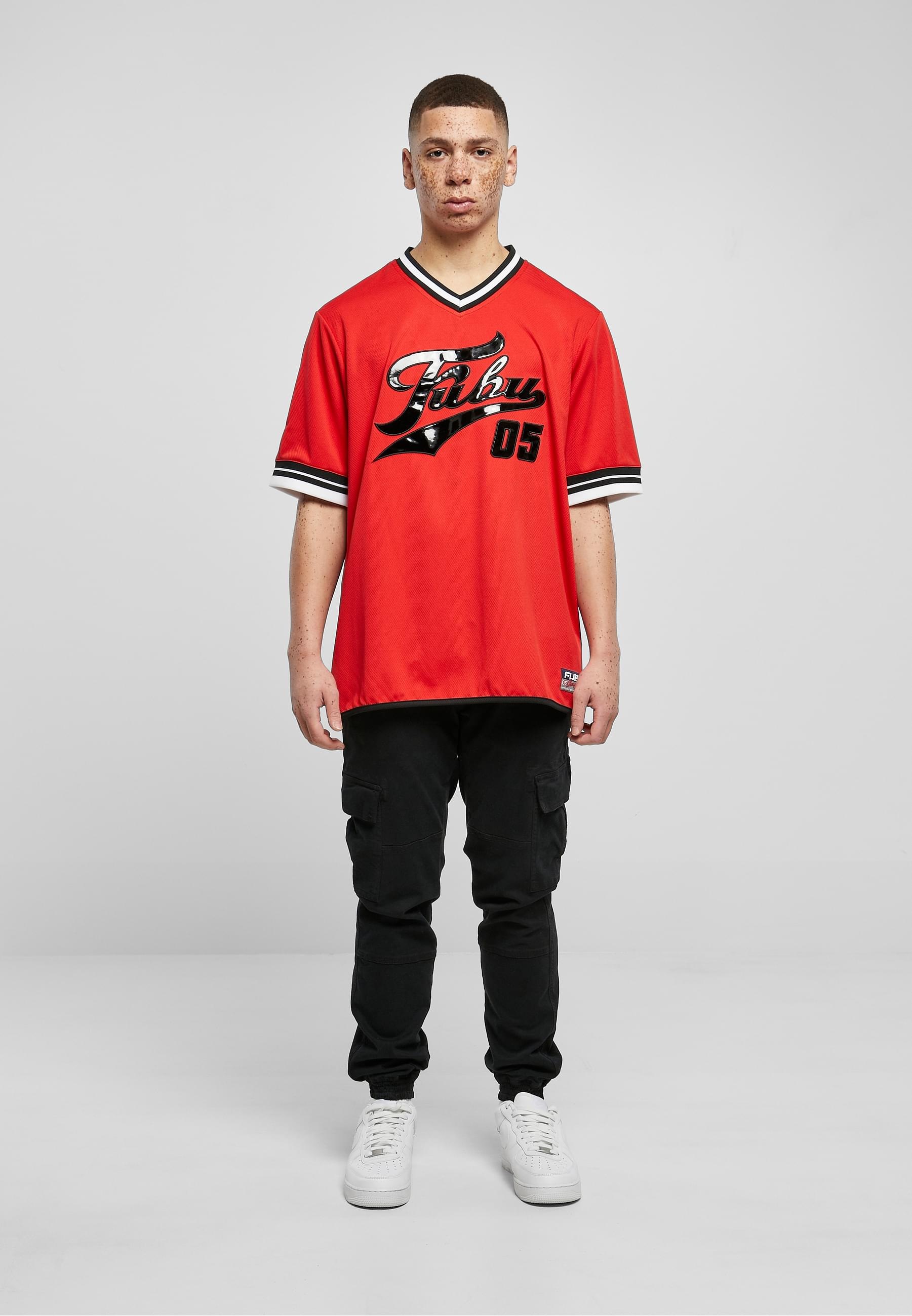 Fubu T-Shirt »Fubu Herren FM231-011-2 FUBU Varsity Lacquered Mesh Tee«, (1 tlg.)