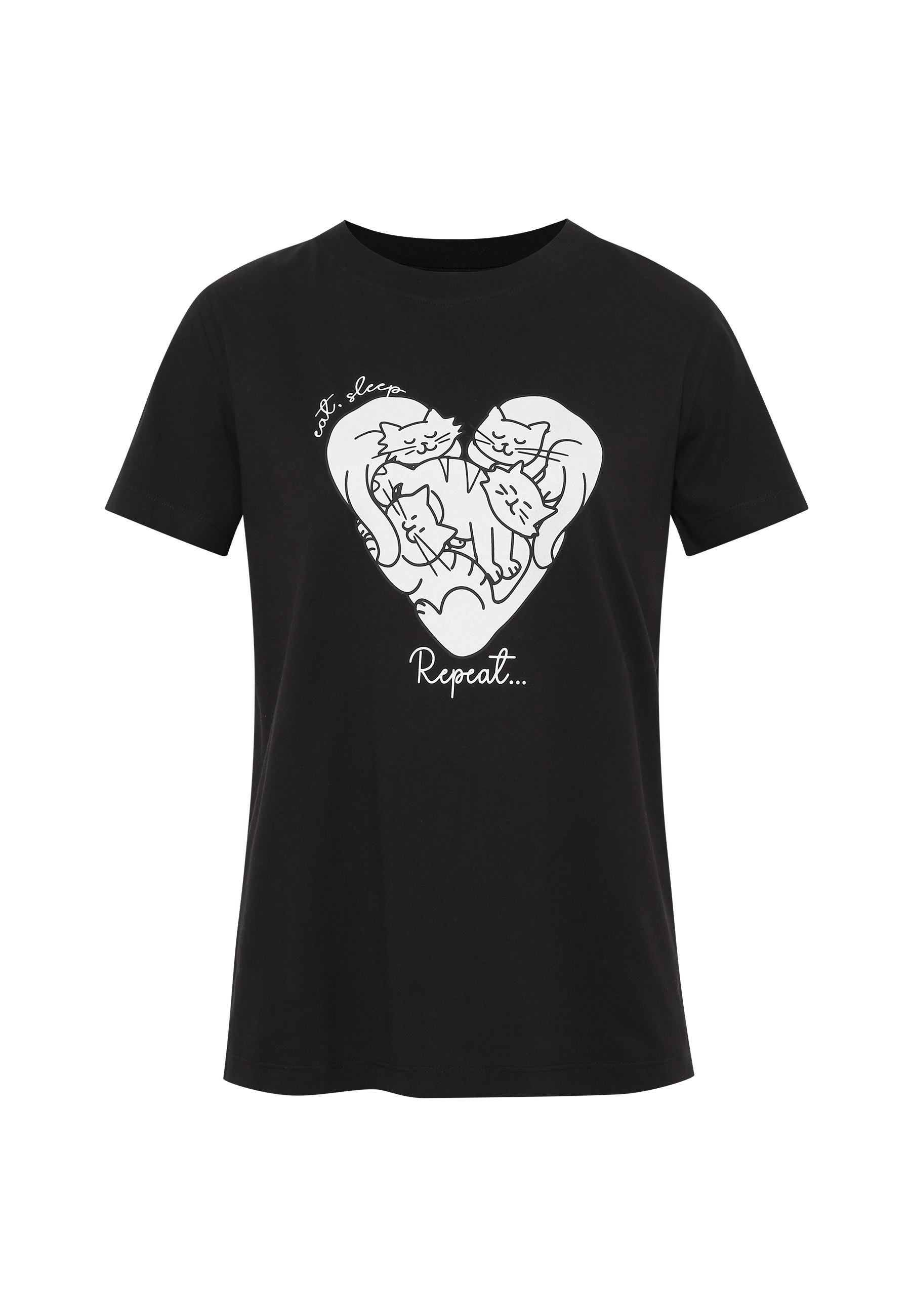 Mavi T-Shirt »CAT HEART T-SHIRT«, Print T-Shirt