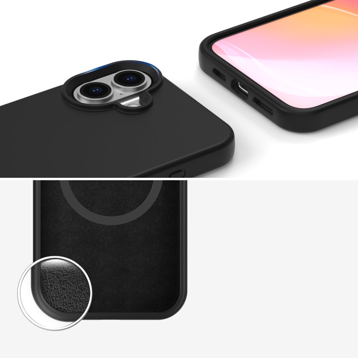 4smarts Handyhülle »Silikon Case Cupertino für Apple iPhone 16«, Backcover, Schutzhülle, Handyschutzhülle, Case, Schutzcase, stoßfest