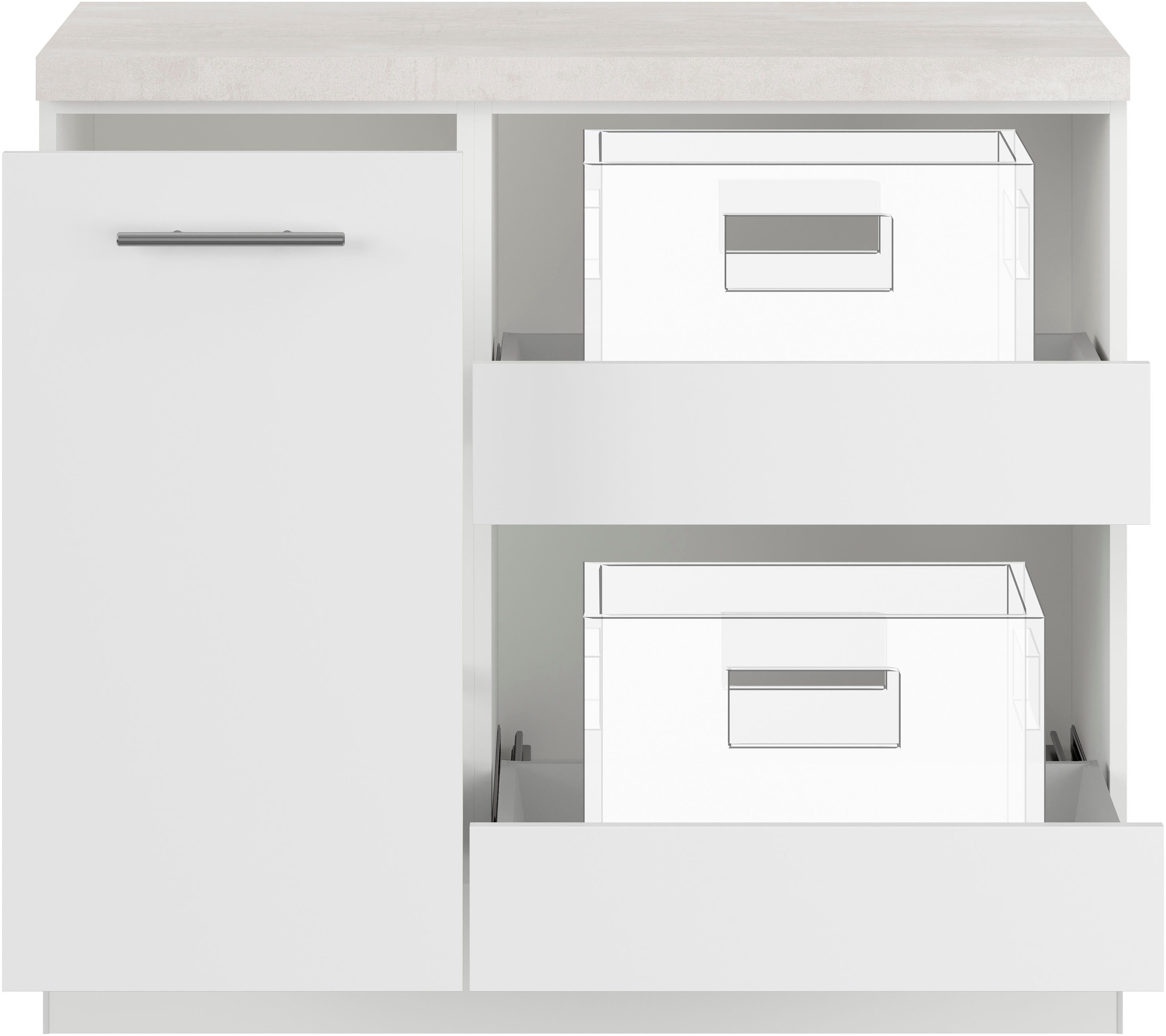 Thumbnail - IMPULS KÜCHEN Mehrzweckschrank-Set "Warschau" 4 Stk. tlg.