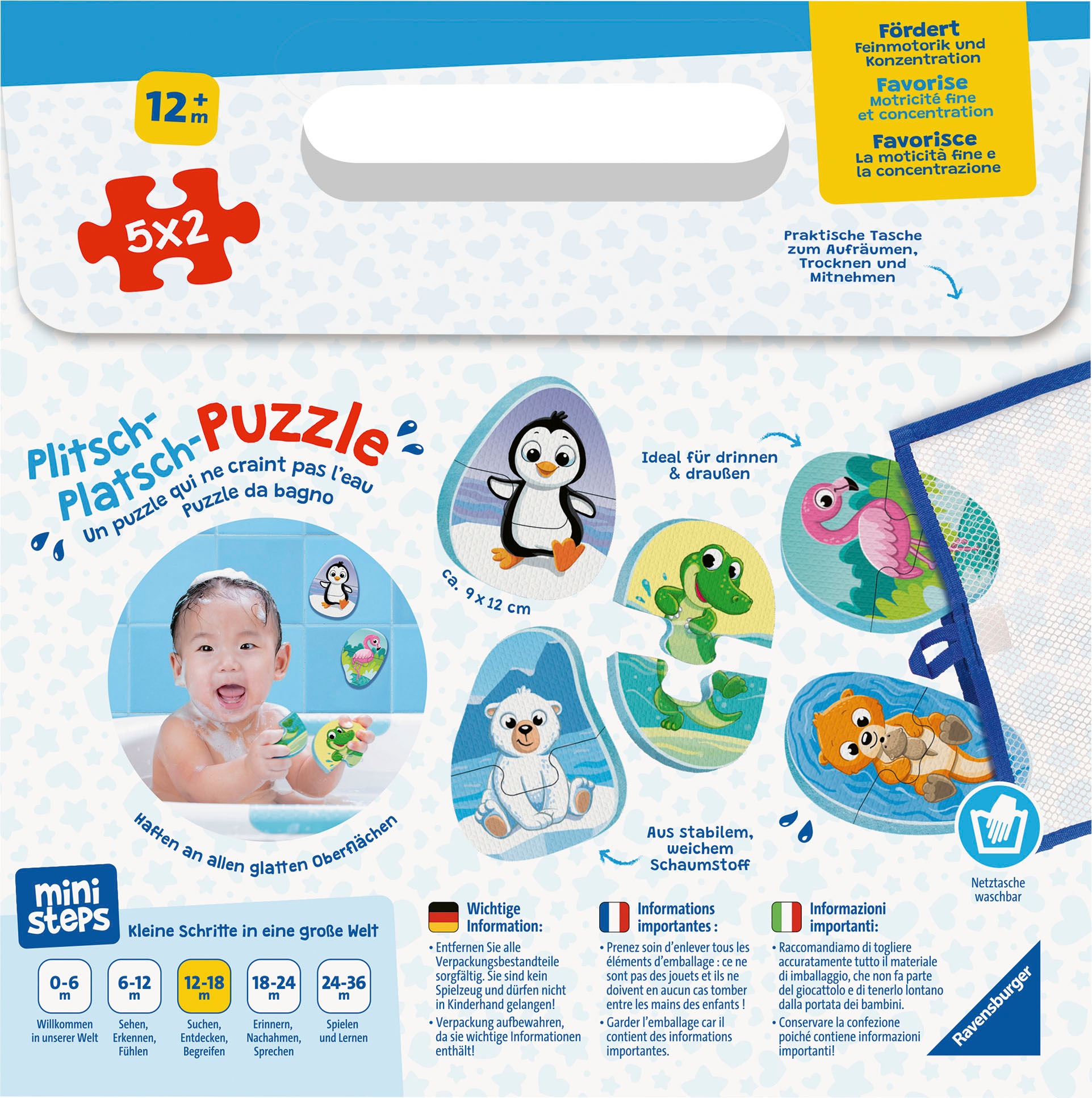 Ravensburger Puzzle »Plitsch-Platsch-Puzzle Lieblingstiere«