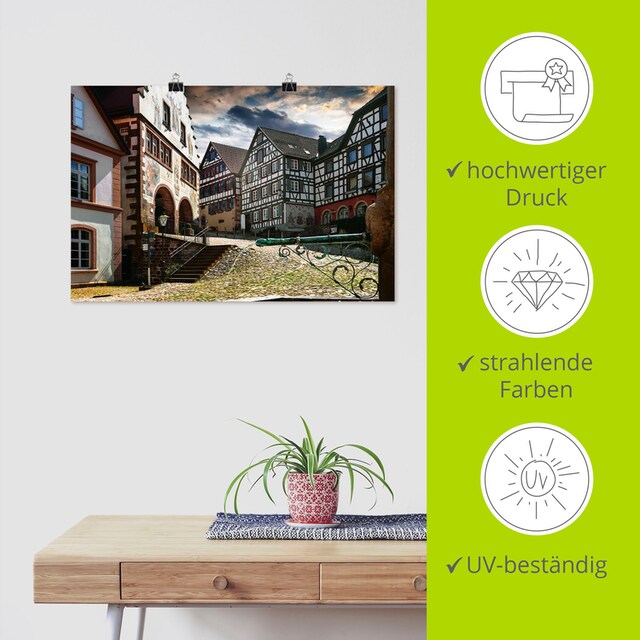 Artland Wandbild »alter Marktplatz Schiltach Schwarzwald«, Gebäude, (1 St.),  als Alubild, Leinwandbild, Wandaufkleber oder Poster in versch. Größen  kaufen | BAUR