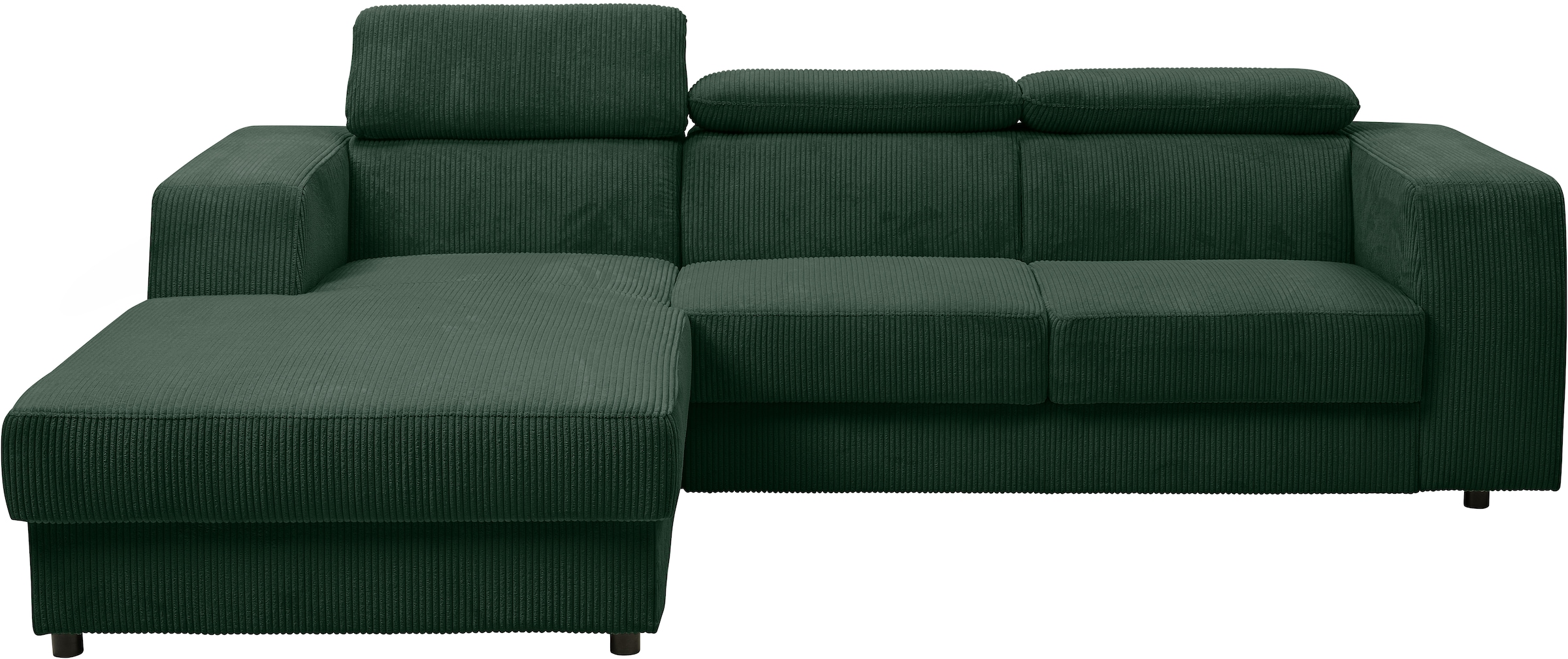 WERK2 Ecksofa »Cherry, modernes Sofa mit Komfortfunktionen, Breite 270cm, L-Form,«, bequem, mit verstellbaren Kopfteilen, Schlaffunktion und Bettkasten