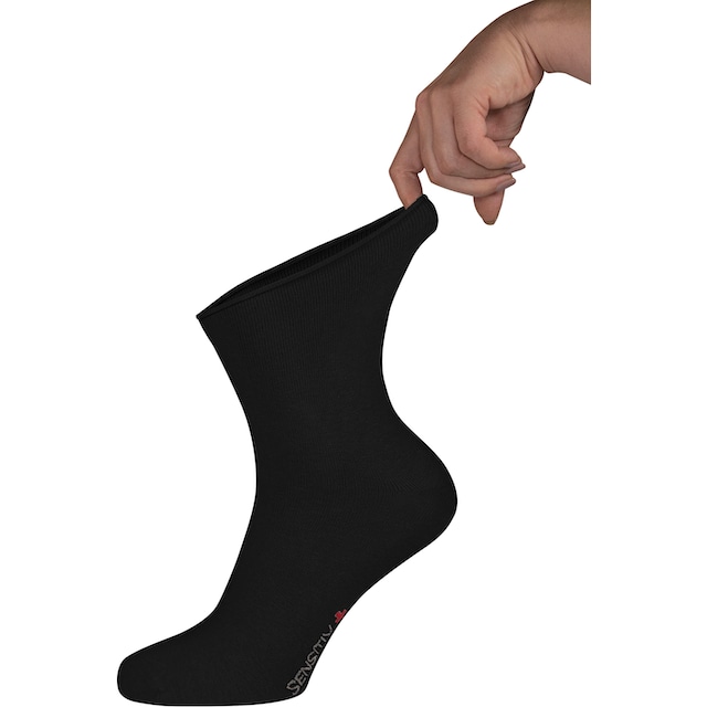 Fußgut Gesundheitssocken »Sensitiv Elegant Socken XXL«, (1 Paar),  Weitschaft, Rollbund | BAUR