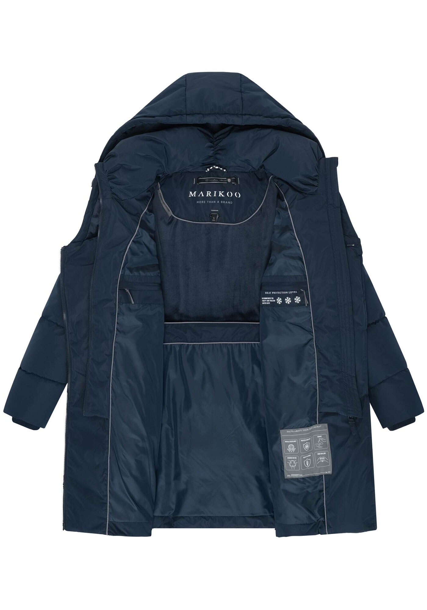 Marikoo Winterjacke »Virenaa«, mit extra hohem Kragen und warmem Fleecefutter