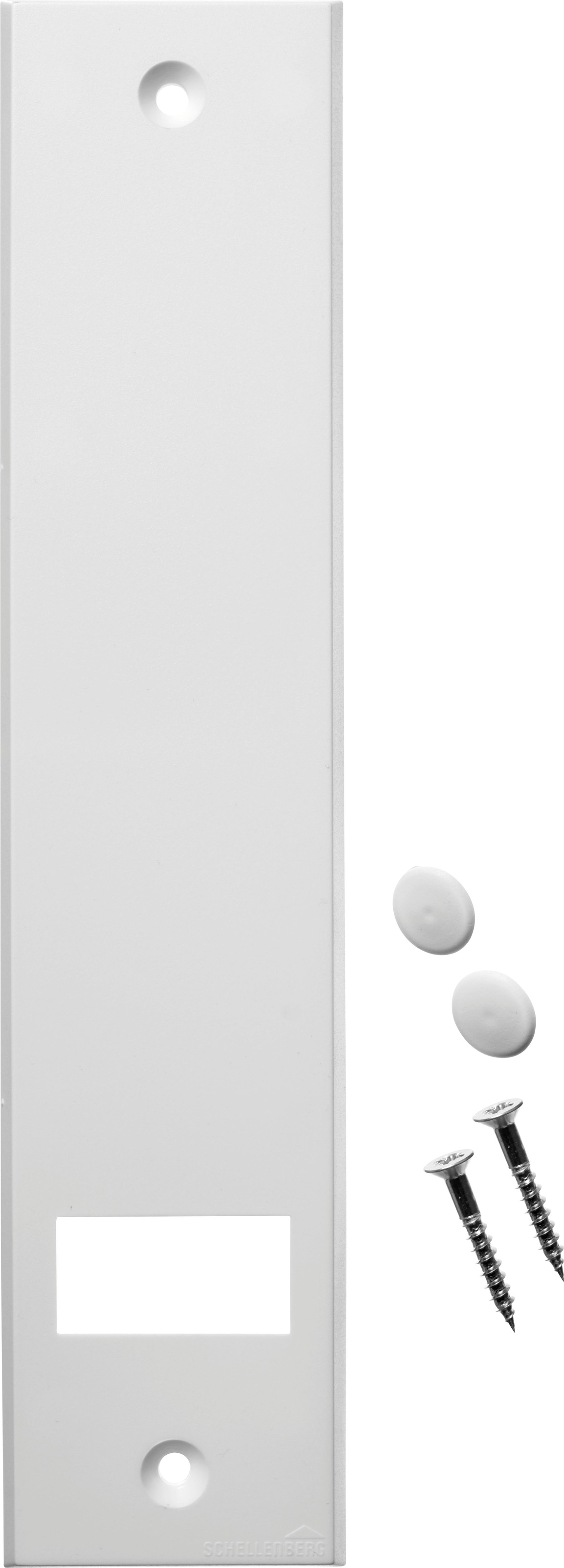 SCHELLENBERG Gurtwickler-Abdeckplatte »Standard Maxi, 21,5 cm Lochabstand, langlebig aus Kunststoff«, Rollladen Abdeckblenden für Gurtwickler und Einlasswickler