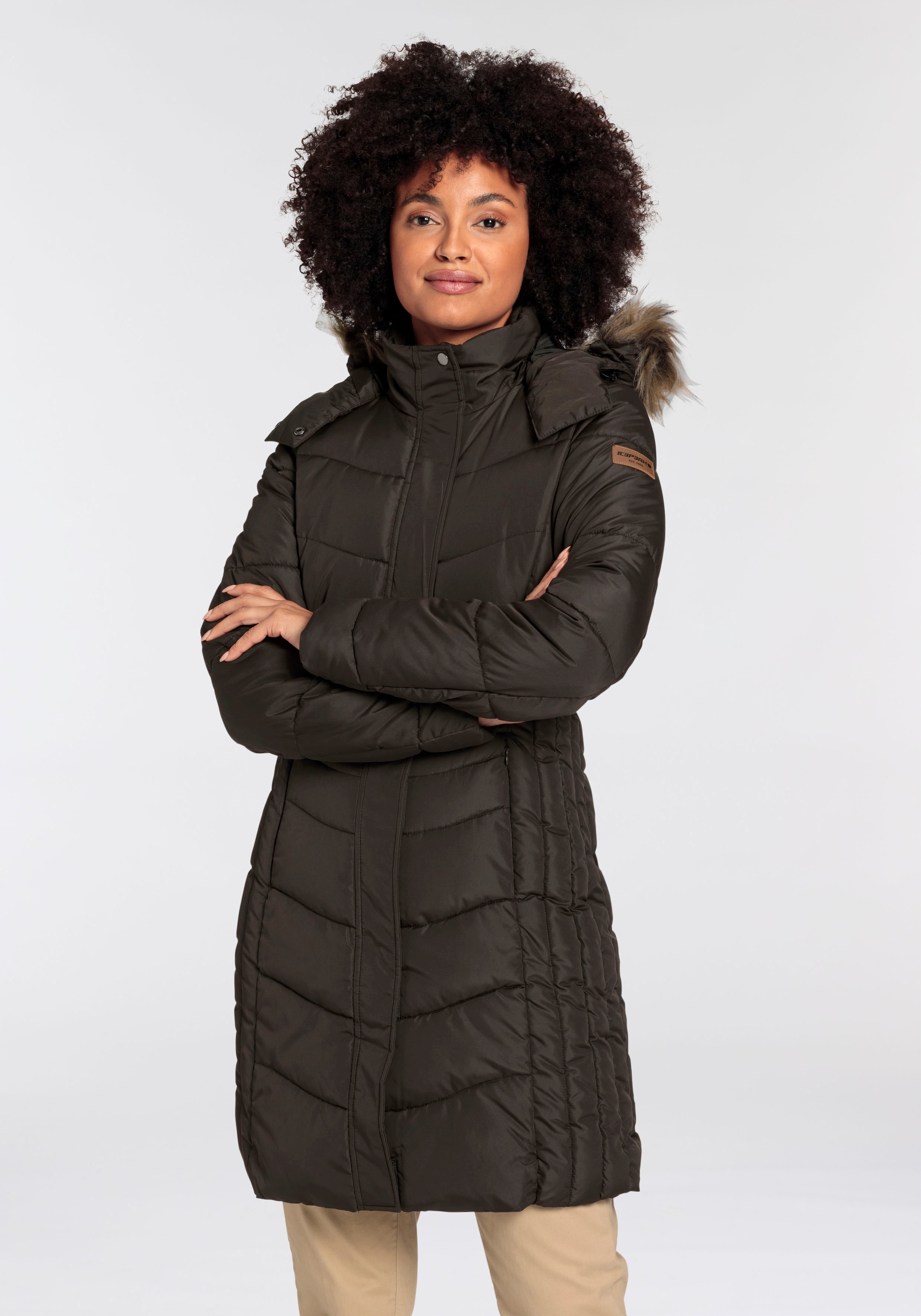 Icepeak Steppmantel "PAIVA" mit Eingrifftaschen, sportlicher Stil, wasserabweisend, windabweisend