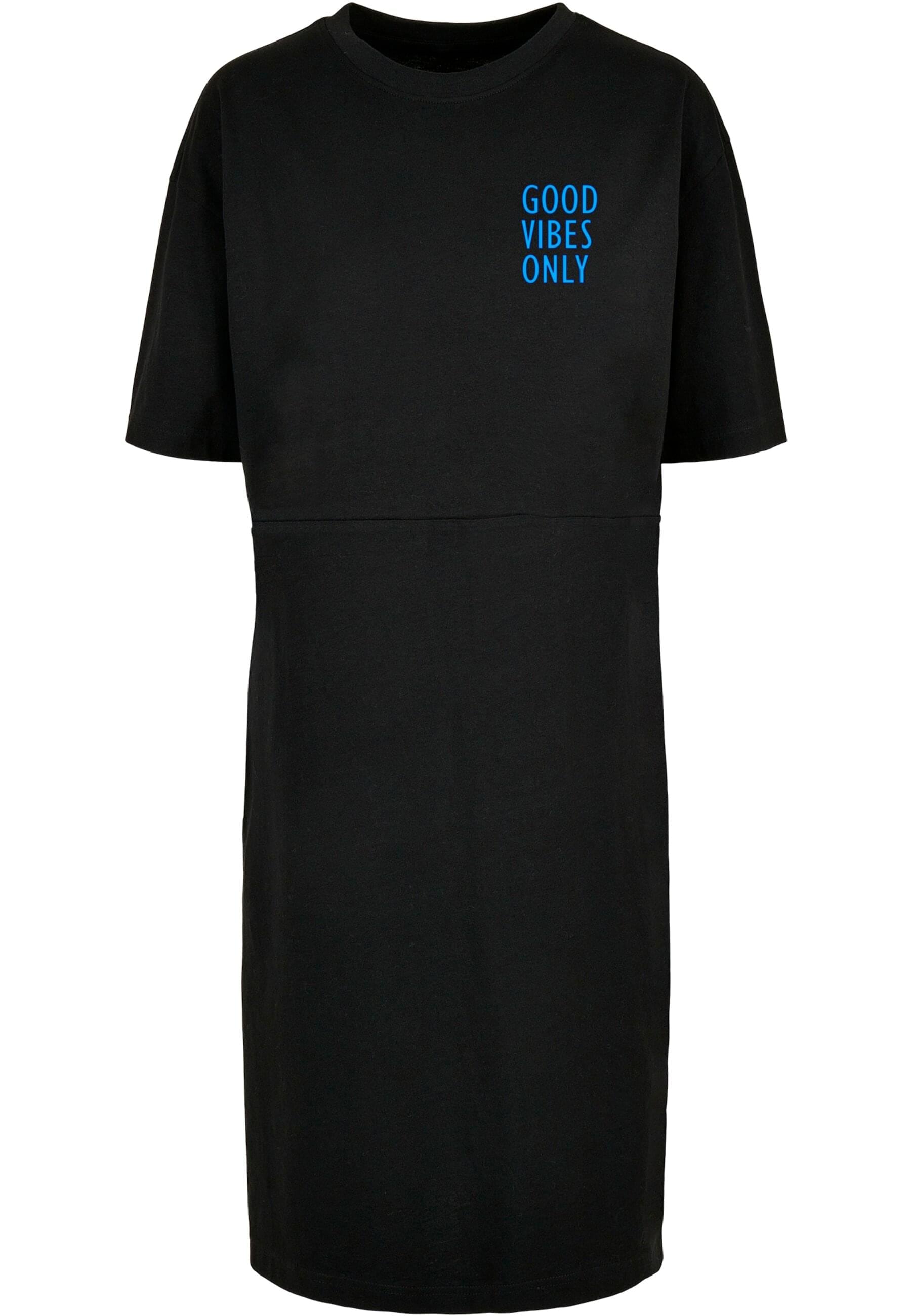 Shirtkleid »Merchcode Damen Ladies Good Vibes Only Oversized Slit Tee Dress«, (1 tlg.)