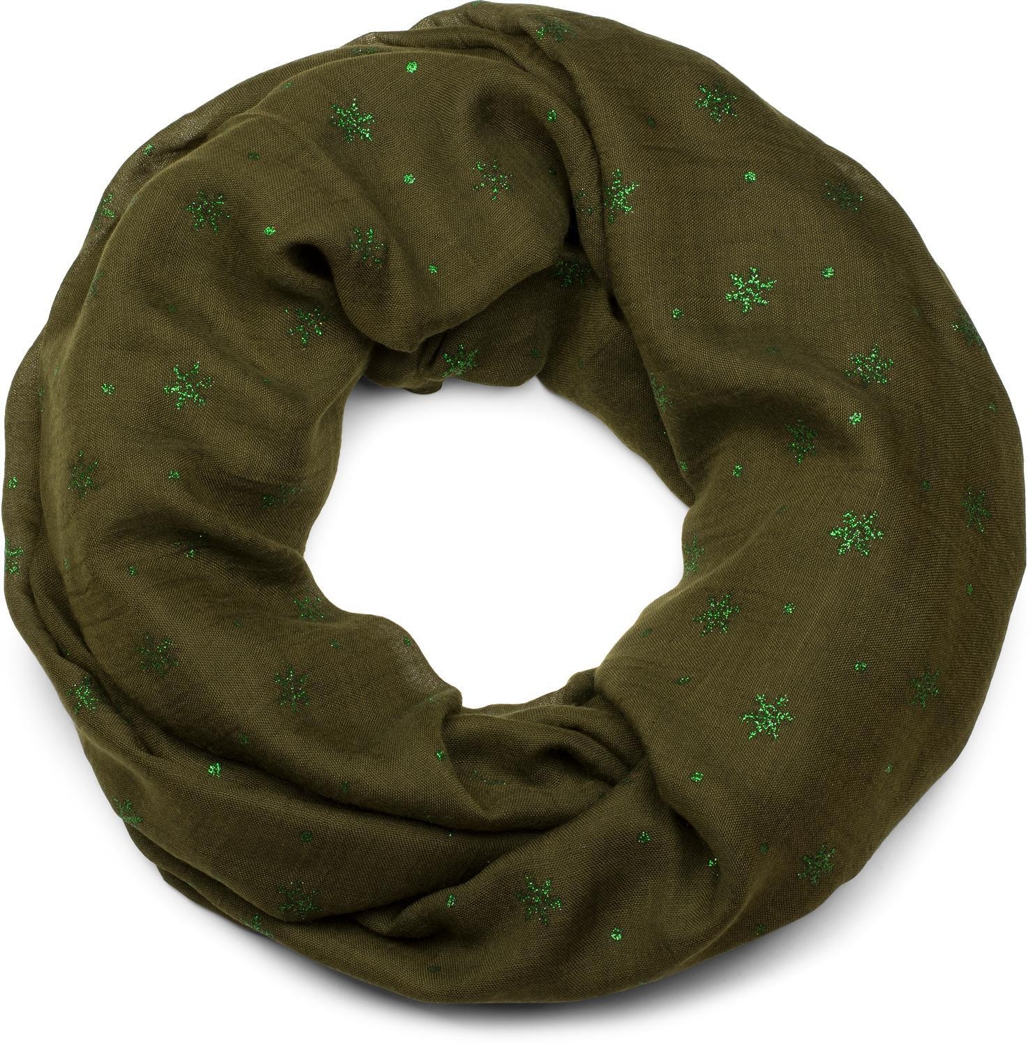 styleBREAKER Loop "Loop mit glitzerndem Schneeflocken Print" 1 Stk.