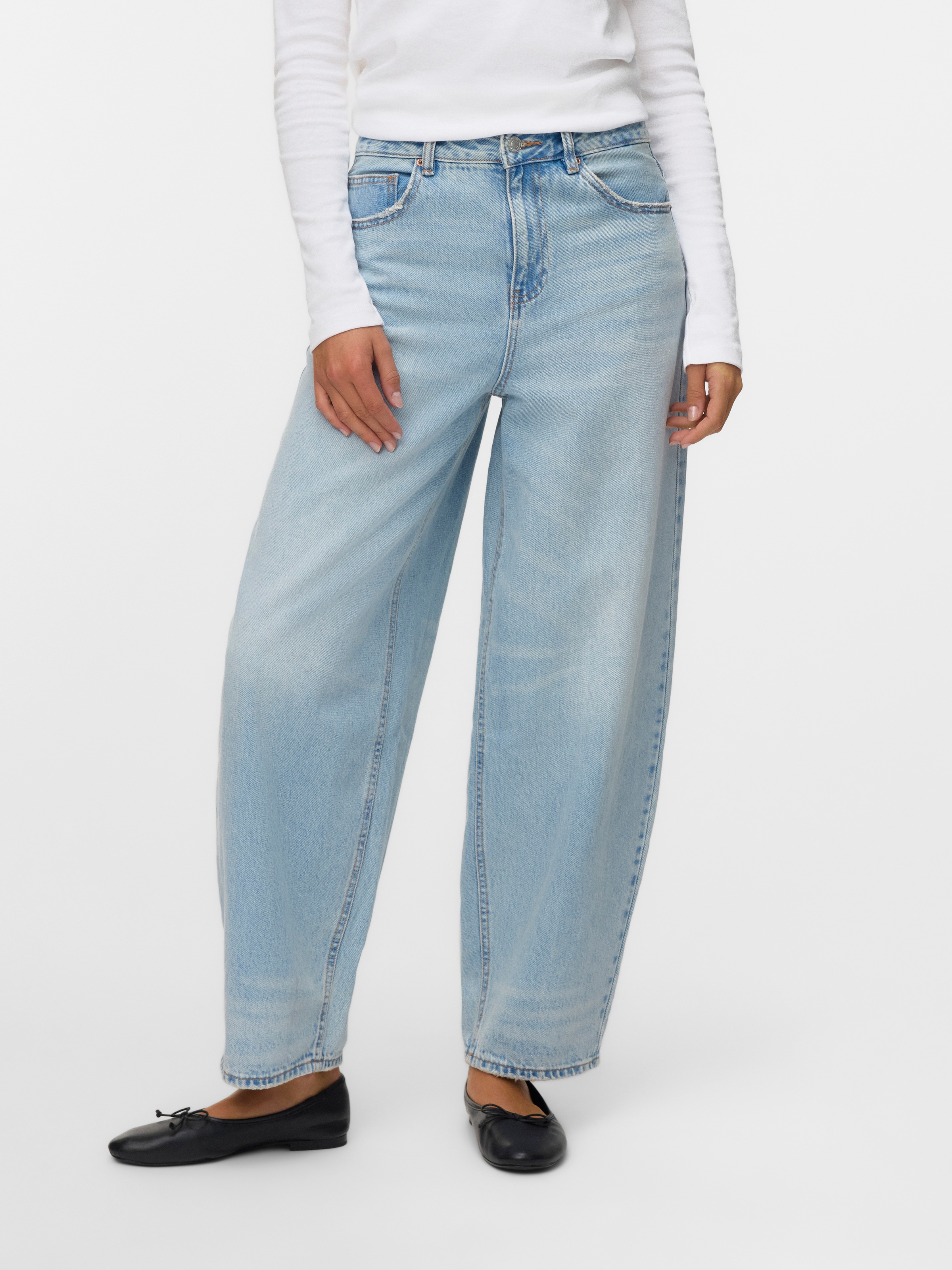 Vero Moda Mom-Jeans "VMBILLIE HR BARREL ANK JEANS LI3146 NOOS" günstig online kaufen